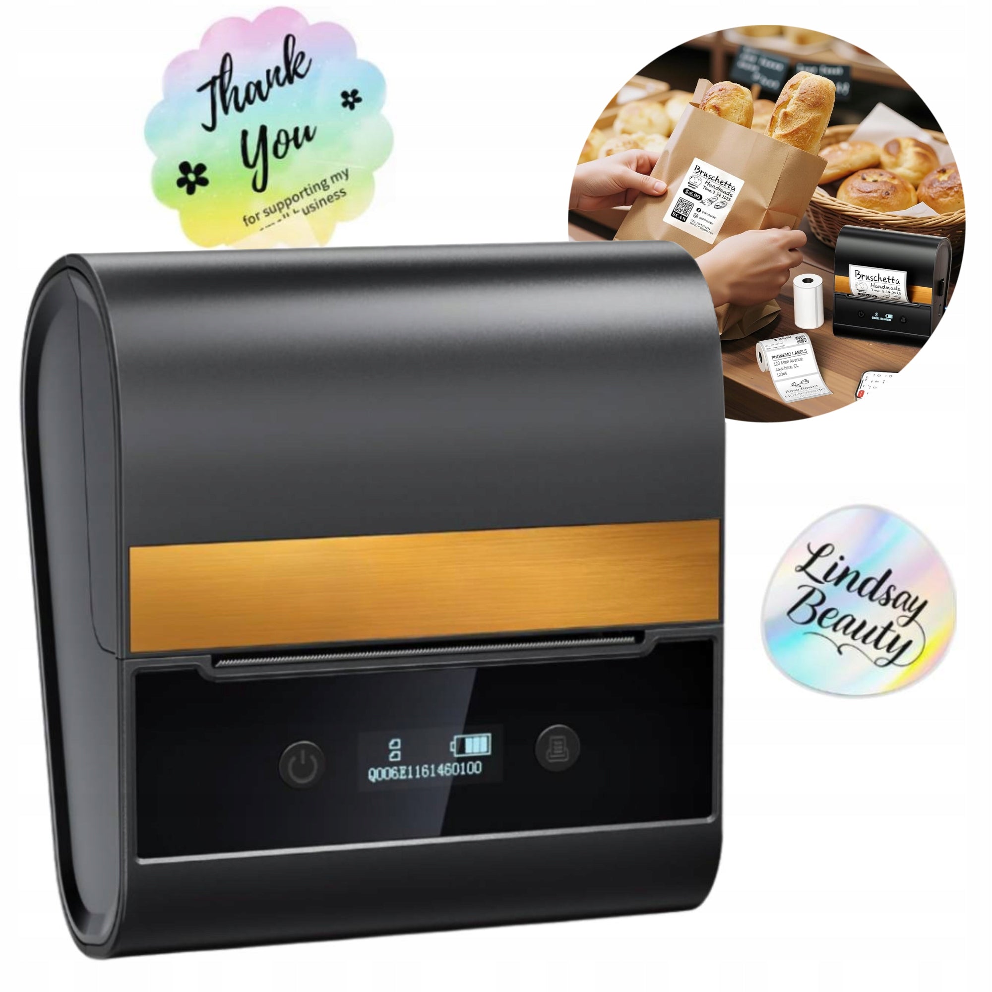 Phomemo M260 Mini Bluetooth USB Adhesive Label Thermal Printer