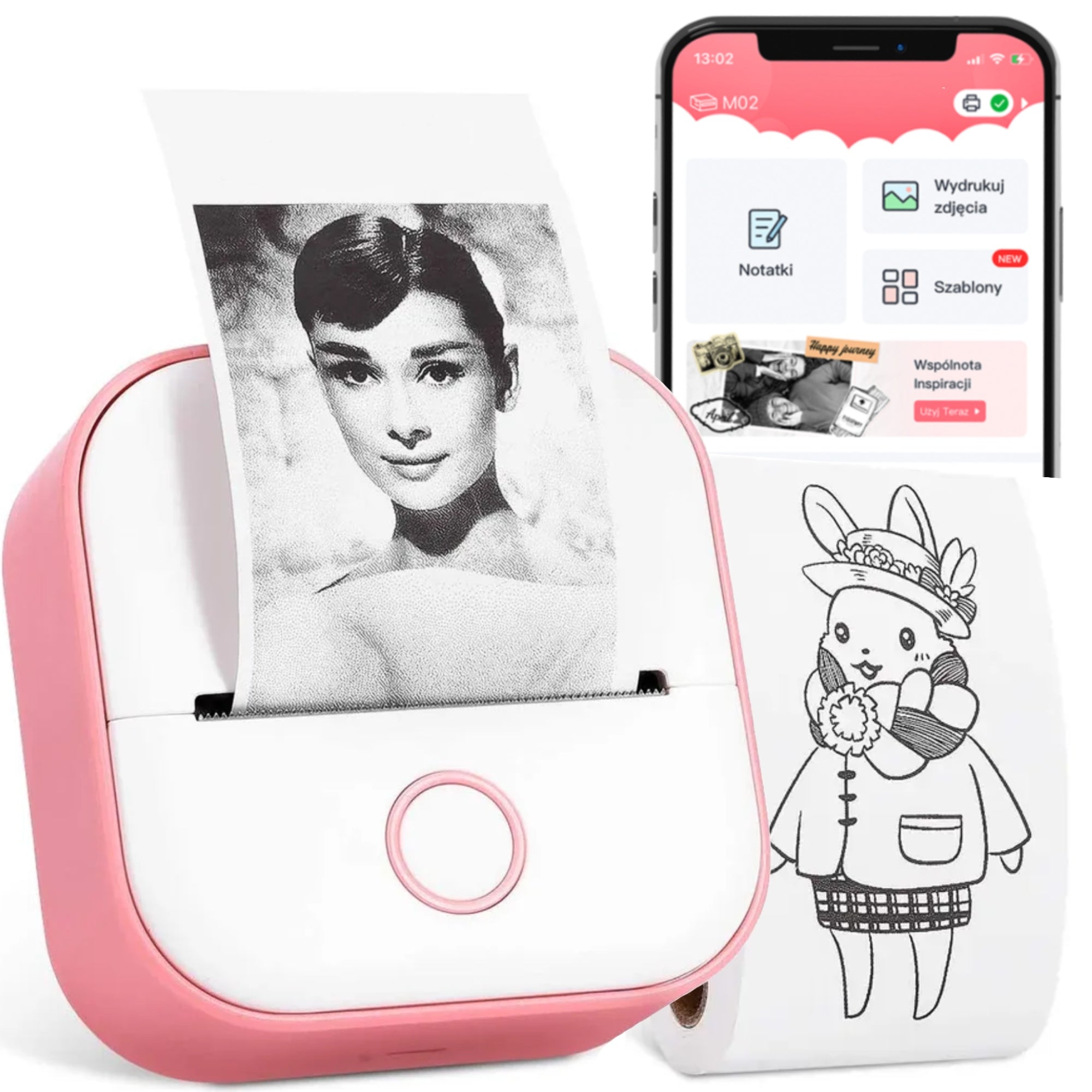 Phomemo T02 mini thermal printer sticker notes label for gift
