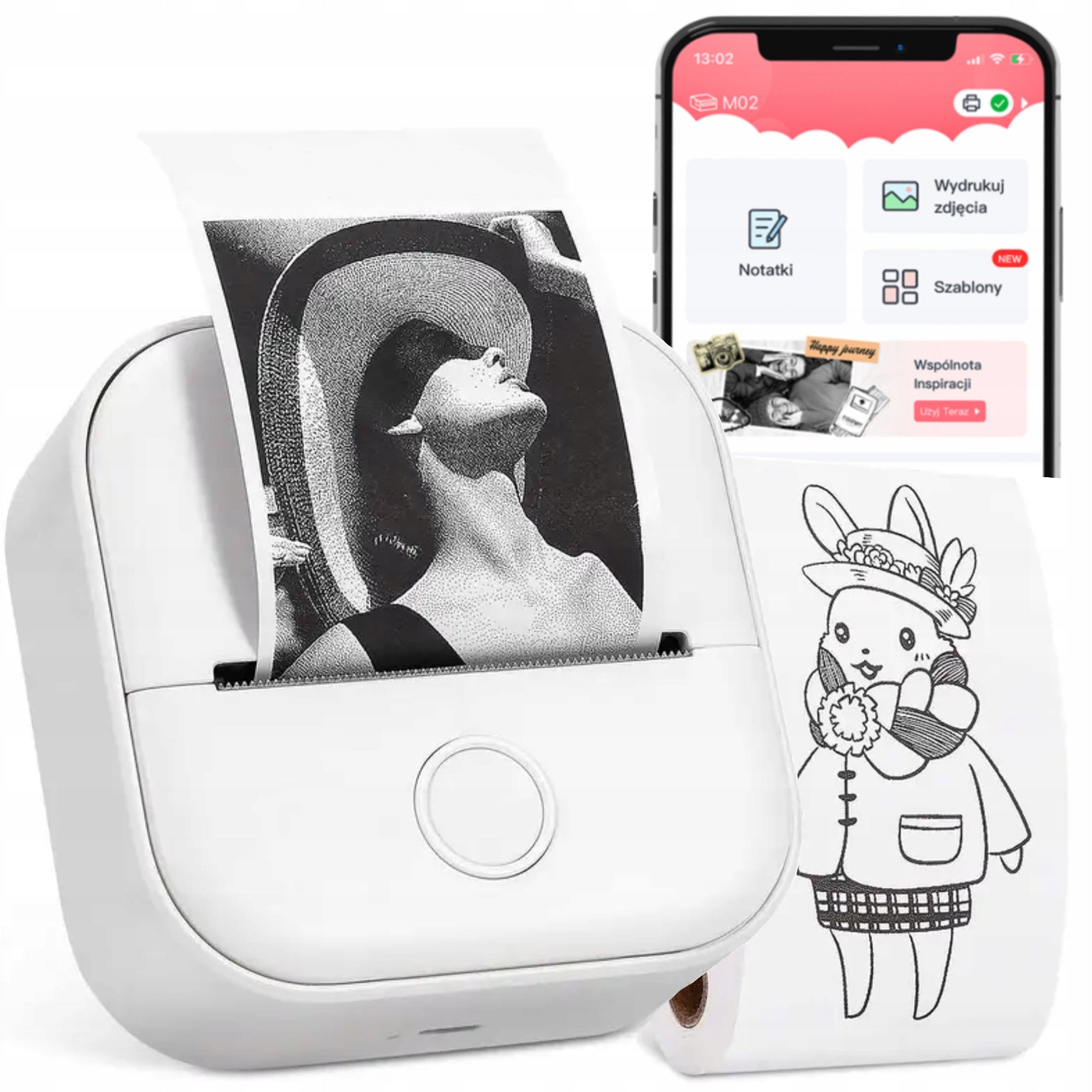 Phomemo T02 mini thermal printer sticker notes label for gift