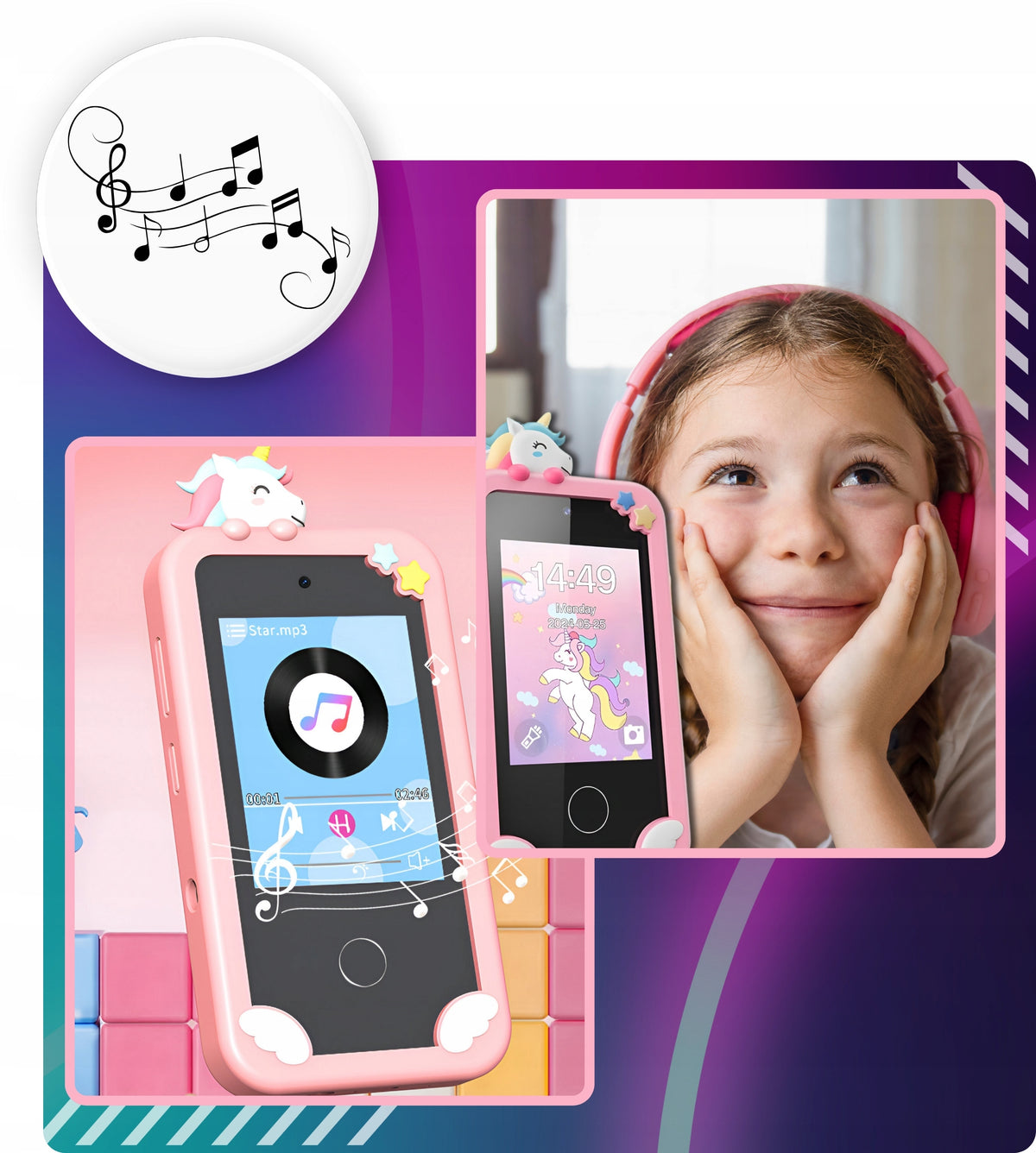 Phone Toy for Children Smartphone Toy Camera Games Menu PL Packaging status original