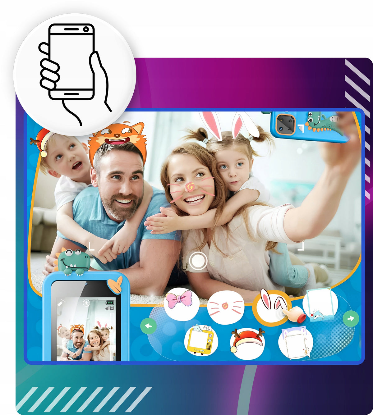 Phone for Kids Toy Mobile Toy Camera Games + Freebie Manufacturer code Telefon Zabawka dla Dzieci Dziecka Smartfon