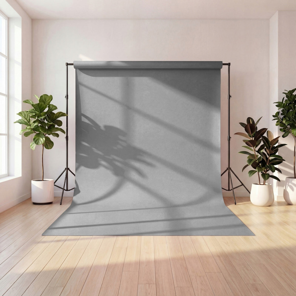 Photo Background 160x200 cm cotton fabric ALOISO Grey Packaging status original