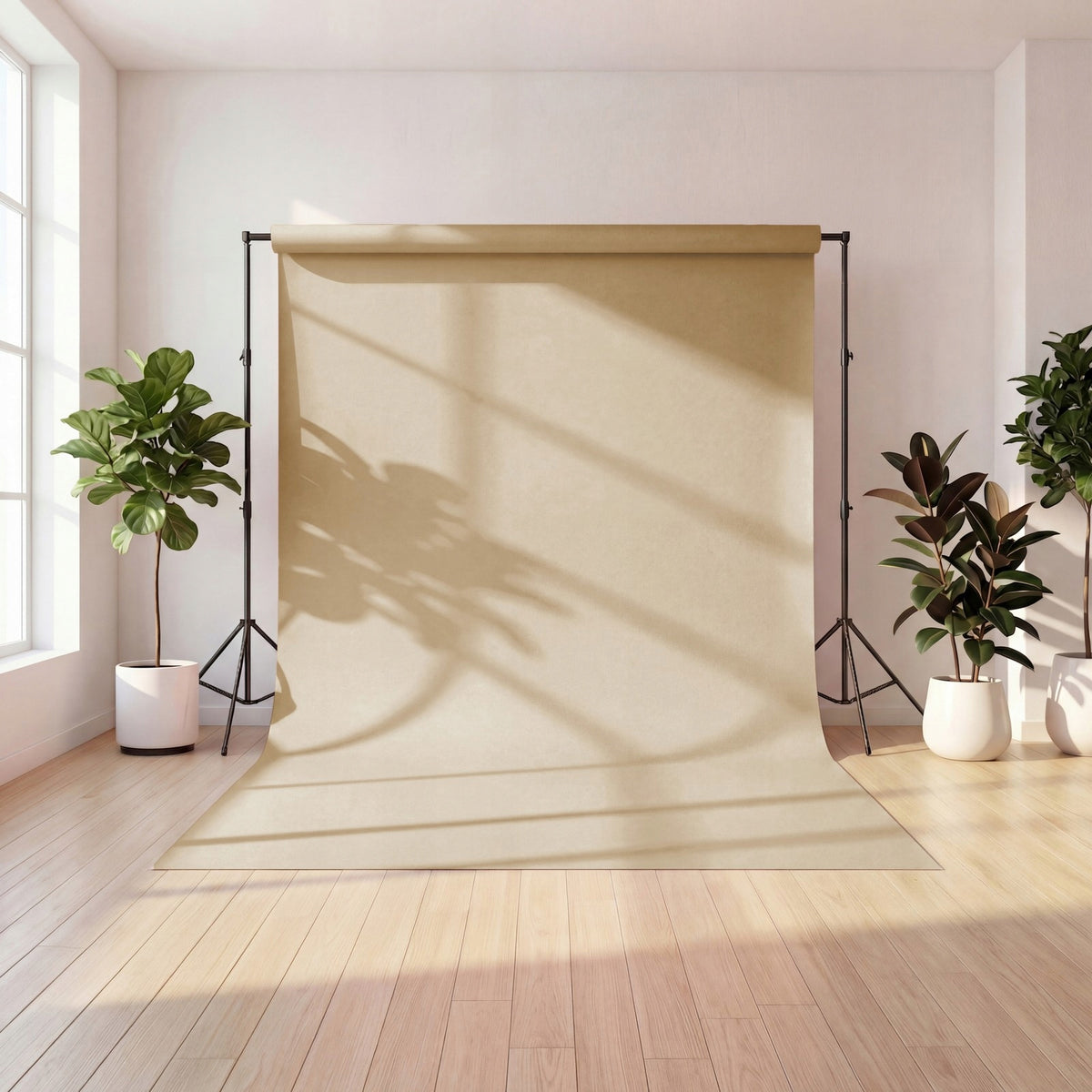 Photo Background 200x220 cm cotton fabric ALOISO Beige Packaging status original