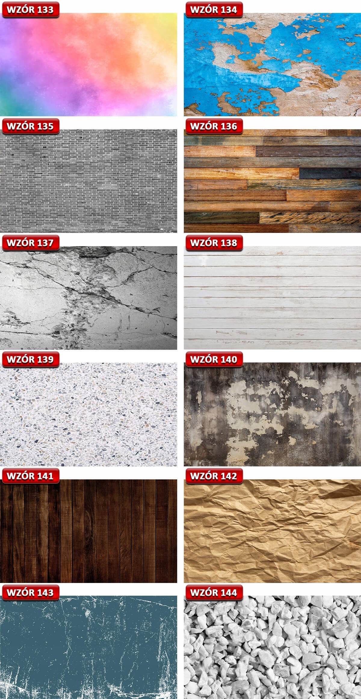 Photo Background 70x120 cm VINYL Waterproof VARIOUS DESIGNS Photography Manufacturer code FL70x120