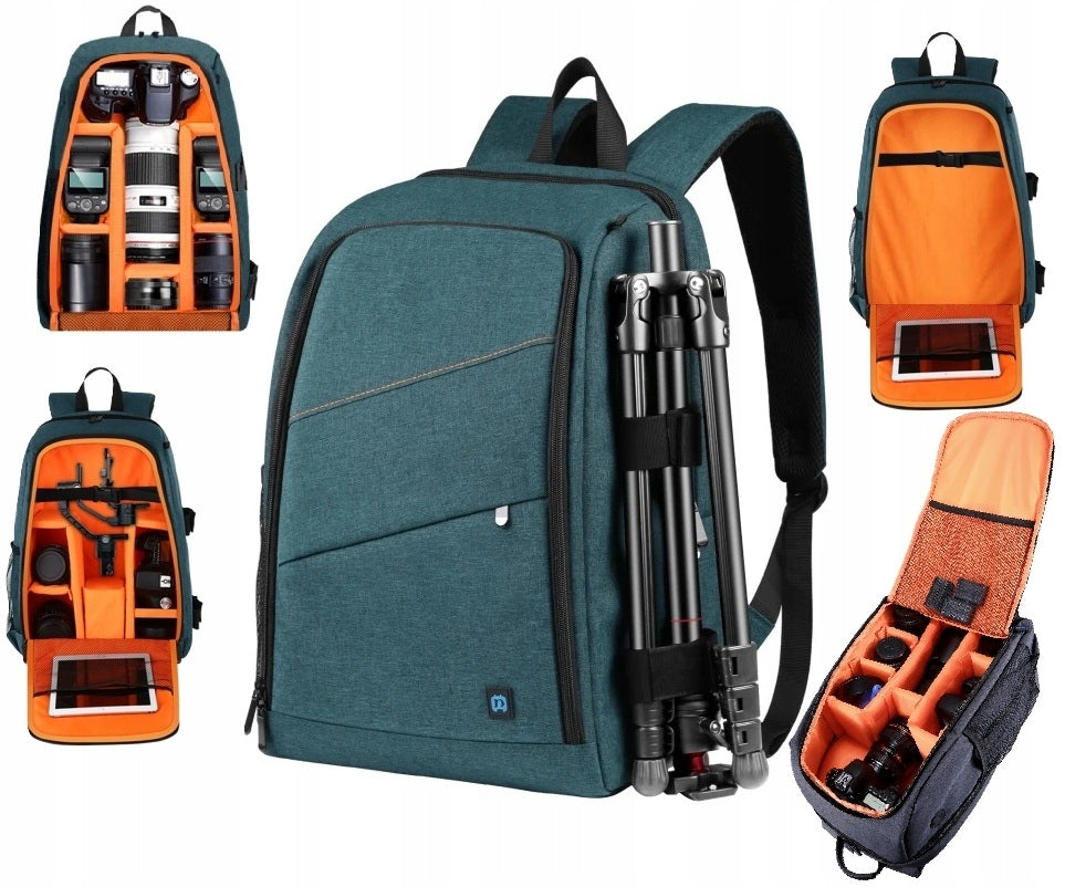 Photo Backpack Camera Bag Tablet Waterproof Puluz Blue