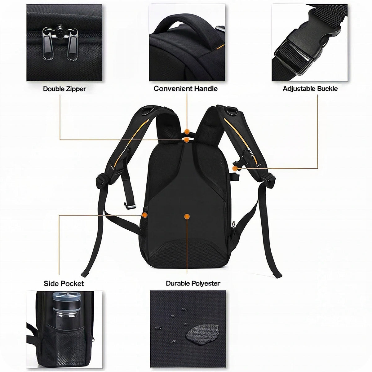 Photo Backpack for Photographer Operator Accessories black Brand GearPro