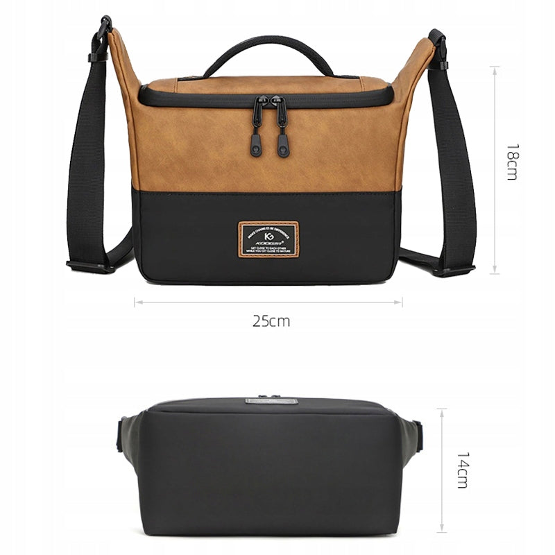 Photo Bag for Camera PHOTO Large Shoulder Cover Sachet Color brown