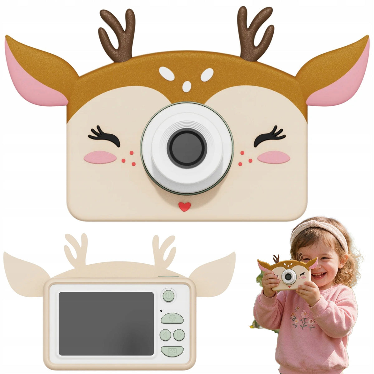 Photography Camera for Children DEER Photos recording Premium case