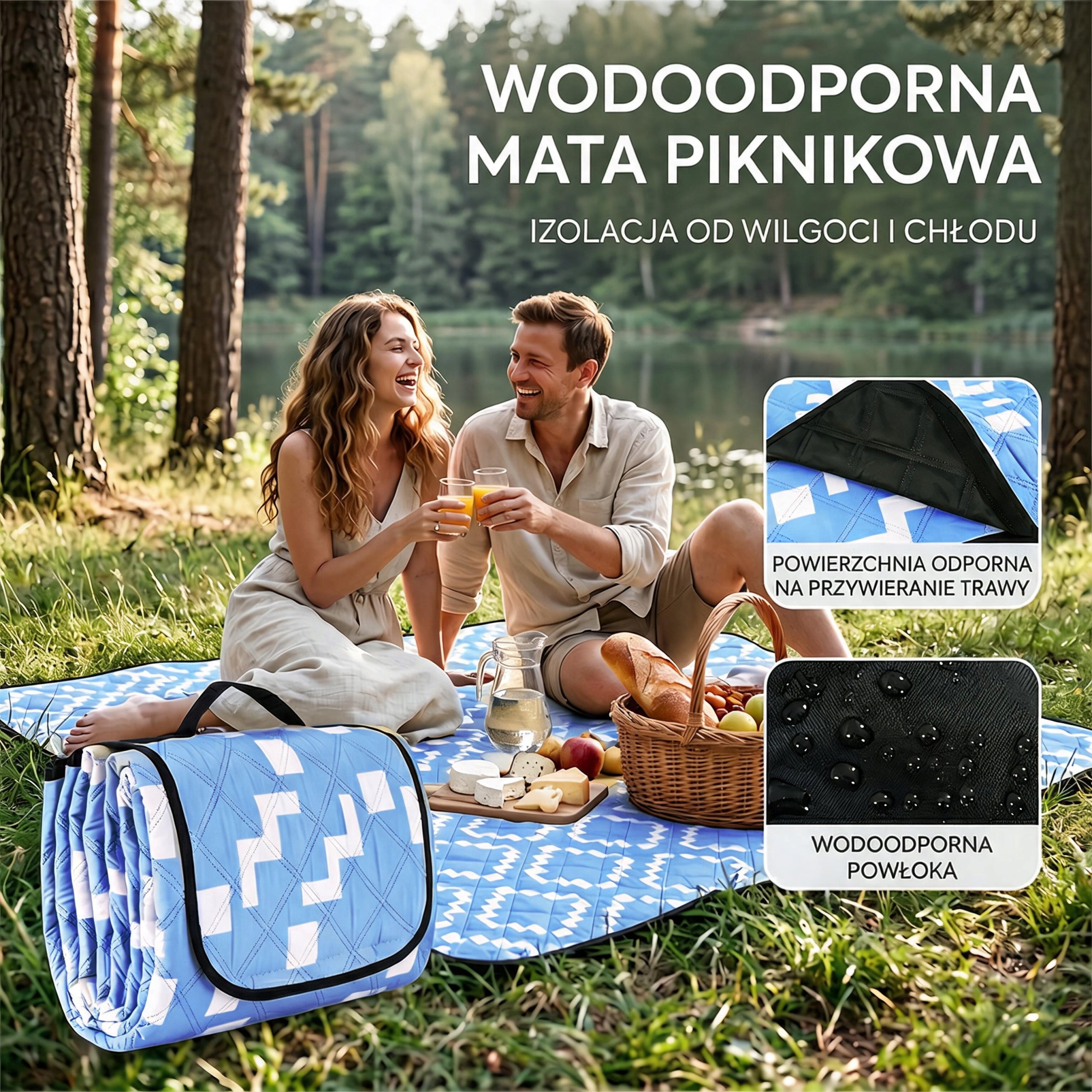 Picnic Blanket Picnic Mat 150x200 cm Waterproof Foldable Beach Camping Mat Manufacturer code YCD-6083