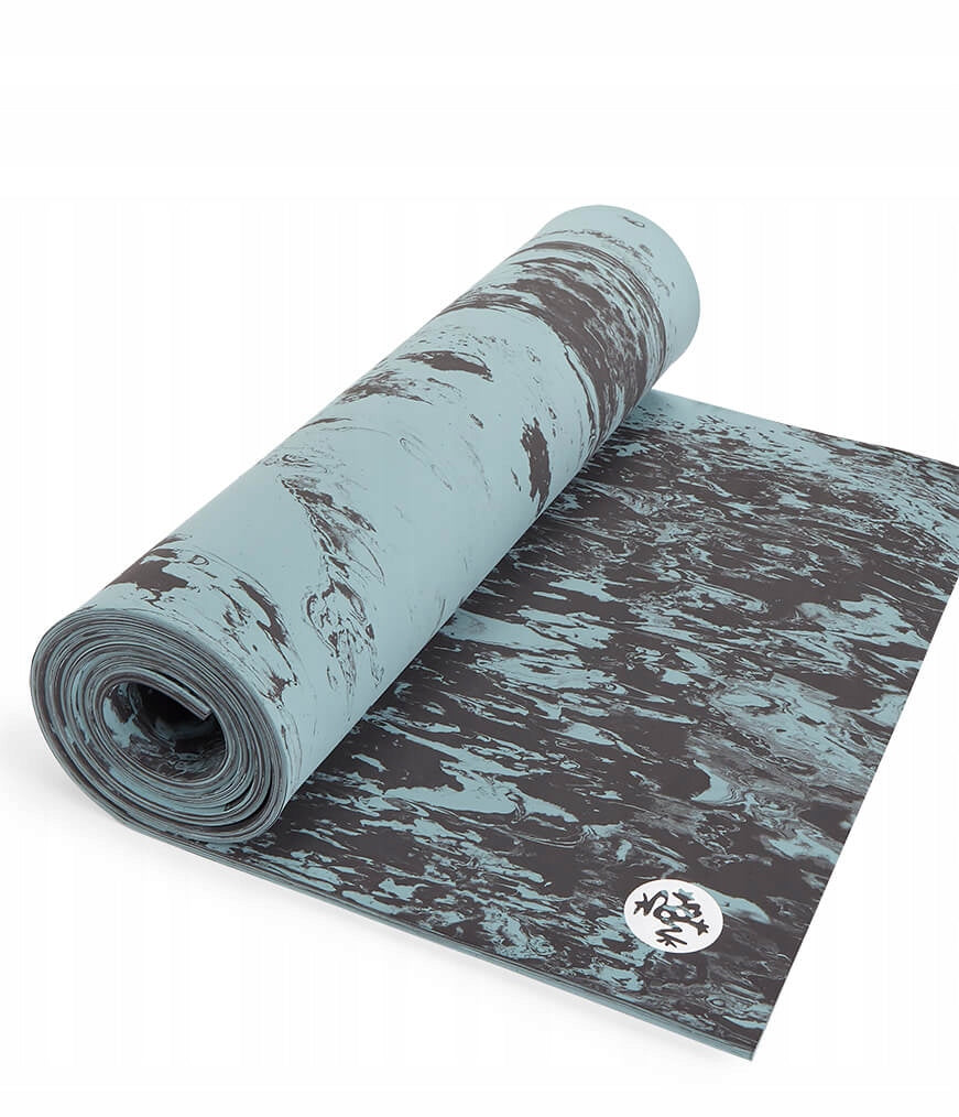 Pilates Fitness Exercise Mat Manduka Rheo 8mm - Blue Lotus Marble Brand Manduka
