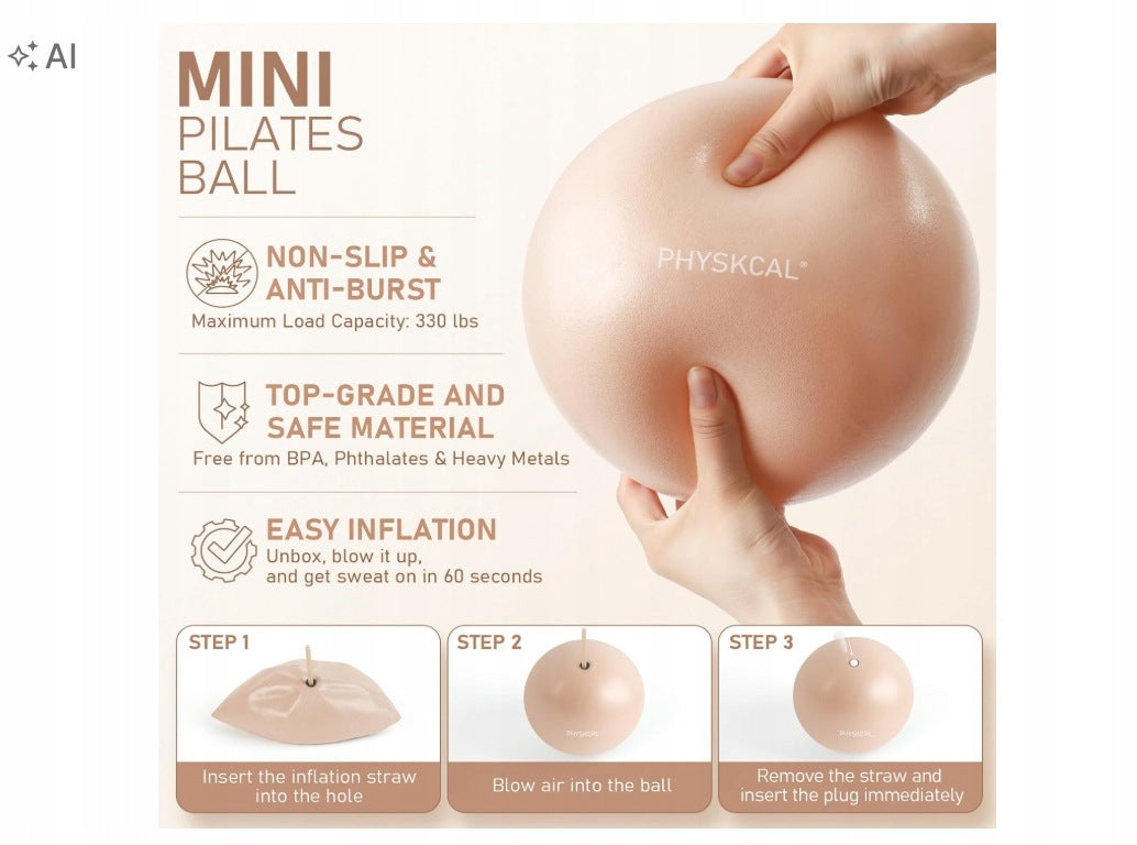 Pilates Kit Essentials ball ring tape beige Model Pilates Kit Essentials