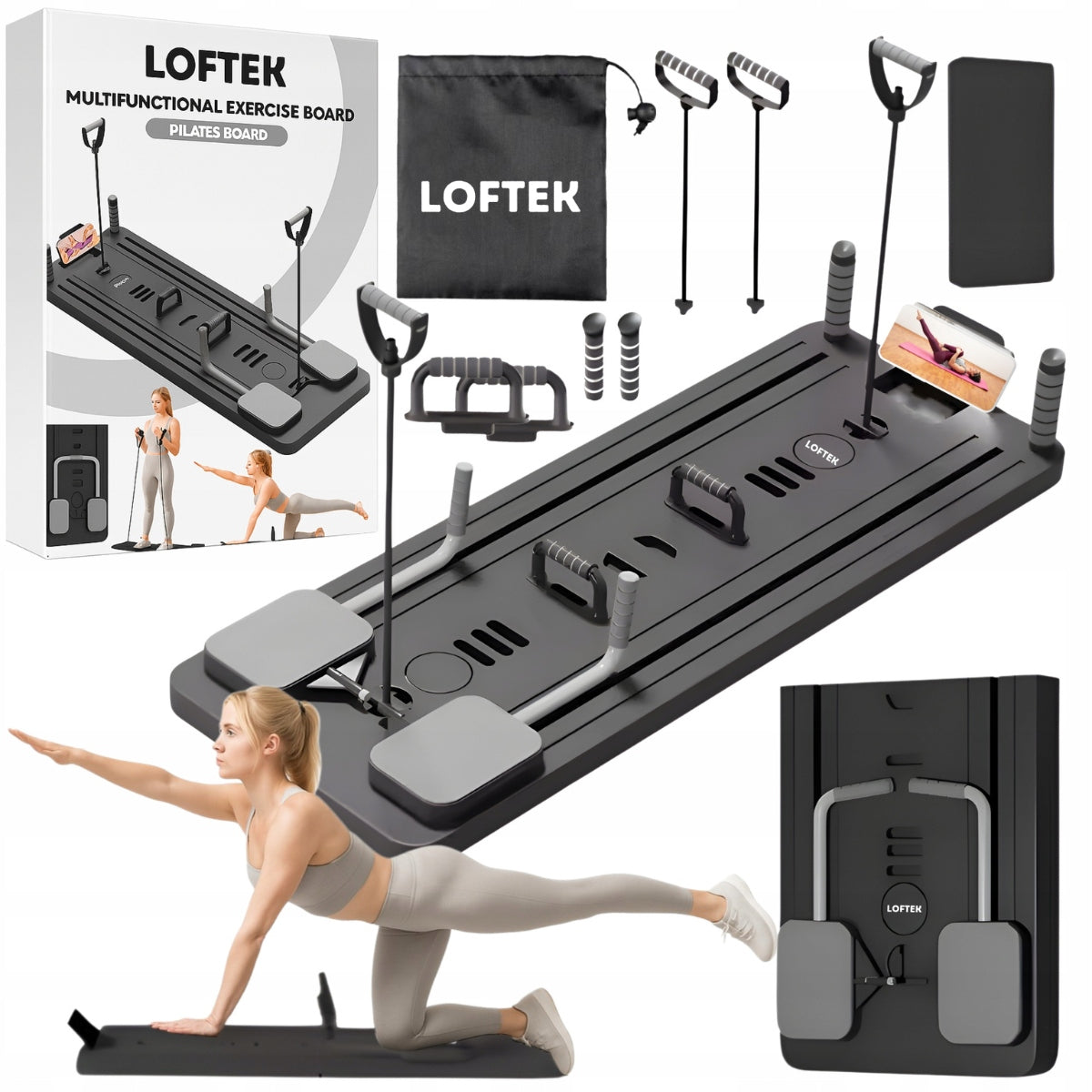 Pilates Reformer Multi-Functional Exercise Tool 12in1