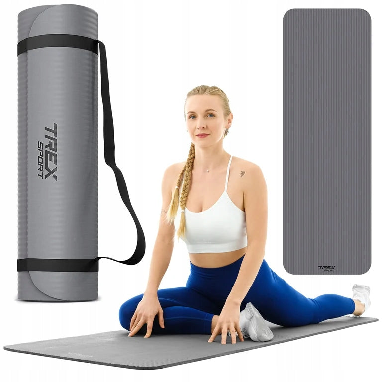 Pilates Yoga Exercise Mat Fitness Foam nbr Gymnastics Trex Sport