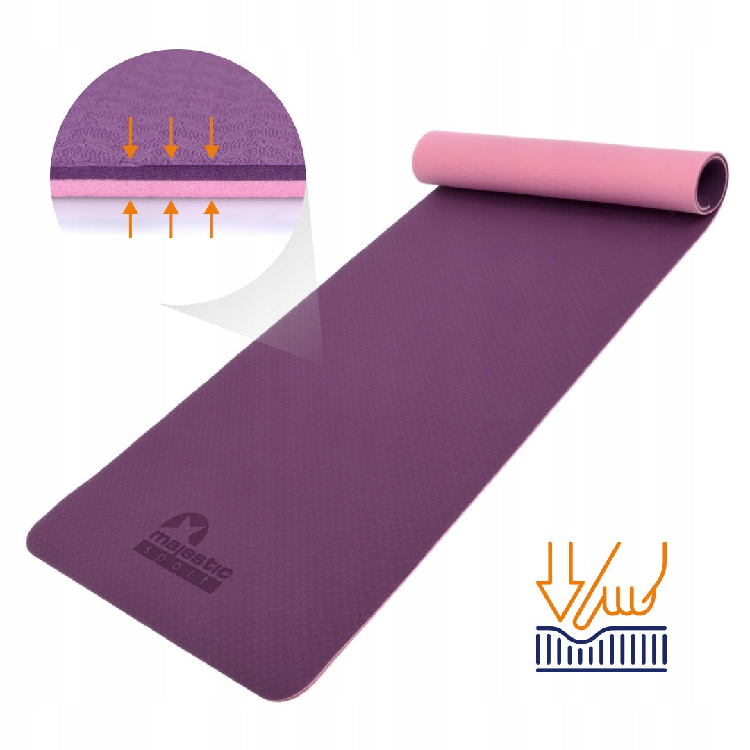 Pilates Yoga Fitness Exercise Mat Non-Slip Training Mat Thickness 0.6 cm
