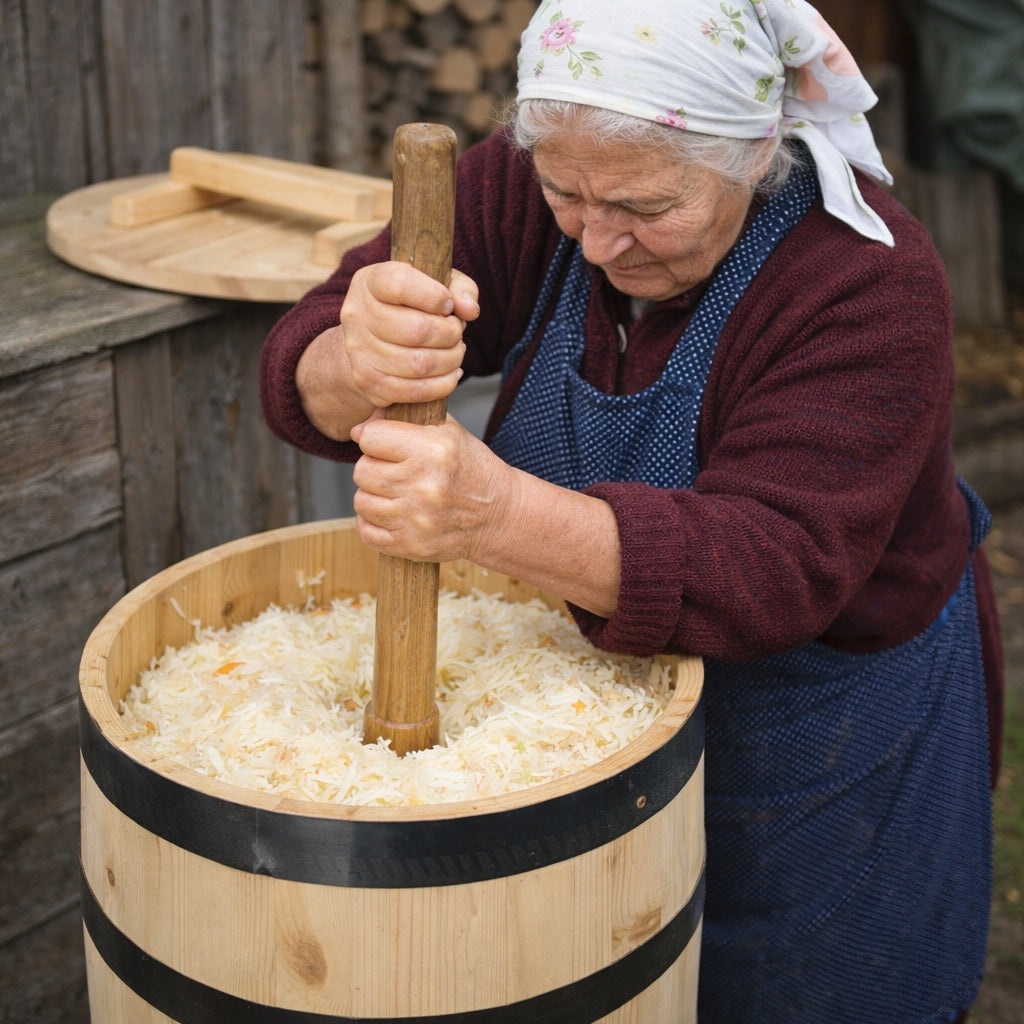 Pine barrel 135l for pickling cabbage and cucumbers with wooden lid Packaging status original