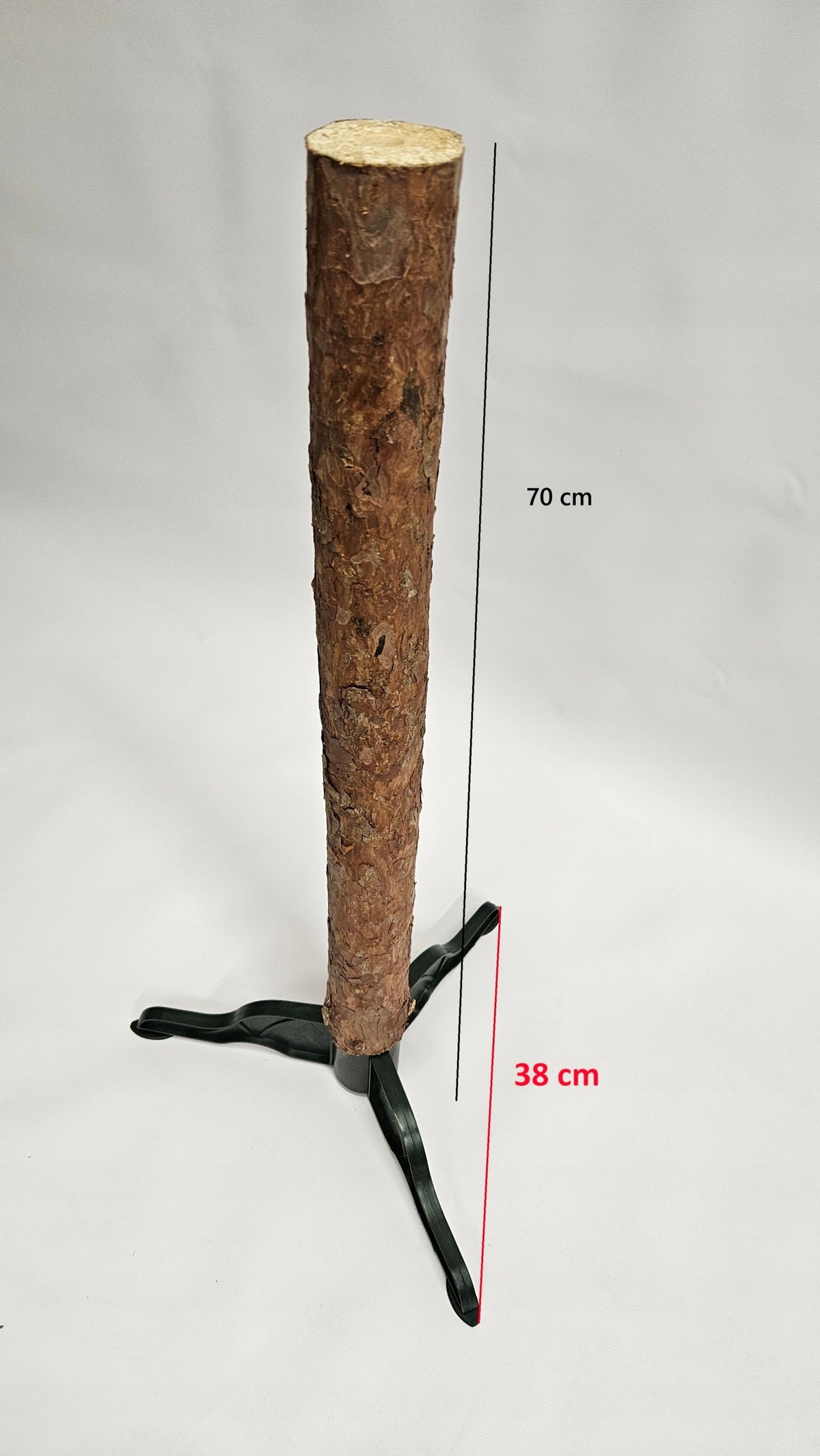 Pine trunk for artificial Christmas tree on trunk 3N height 70 cm, diameter 7 cm Manufacturer code 70/7