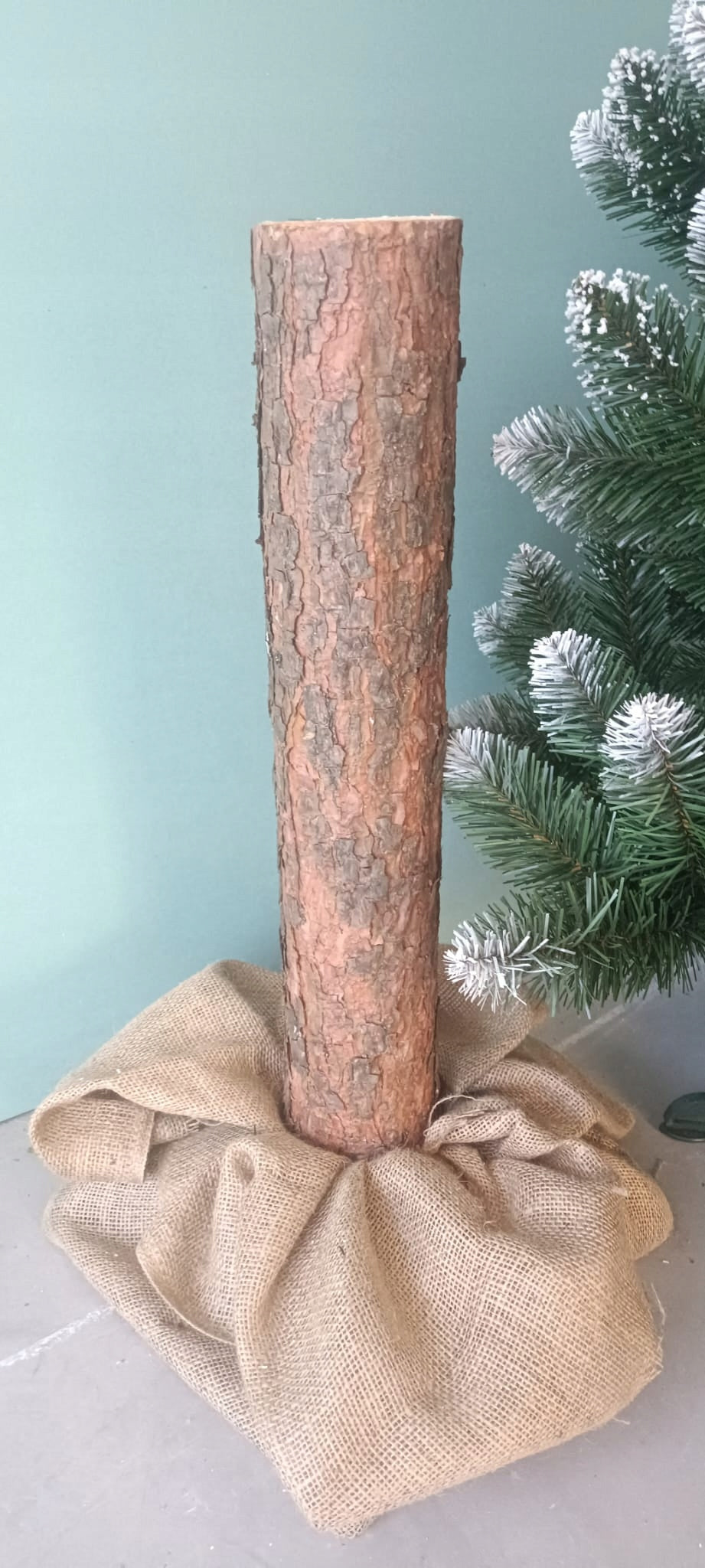 Pine trunk for artificial Christmas tree on trunk 40cm Jute Freebie