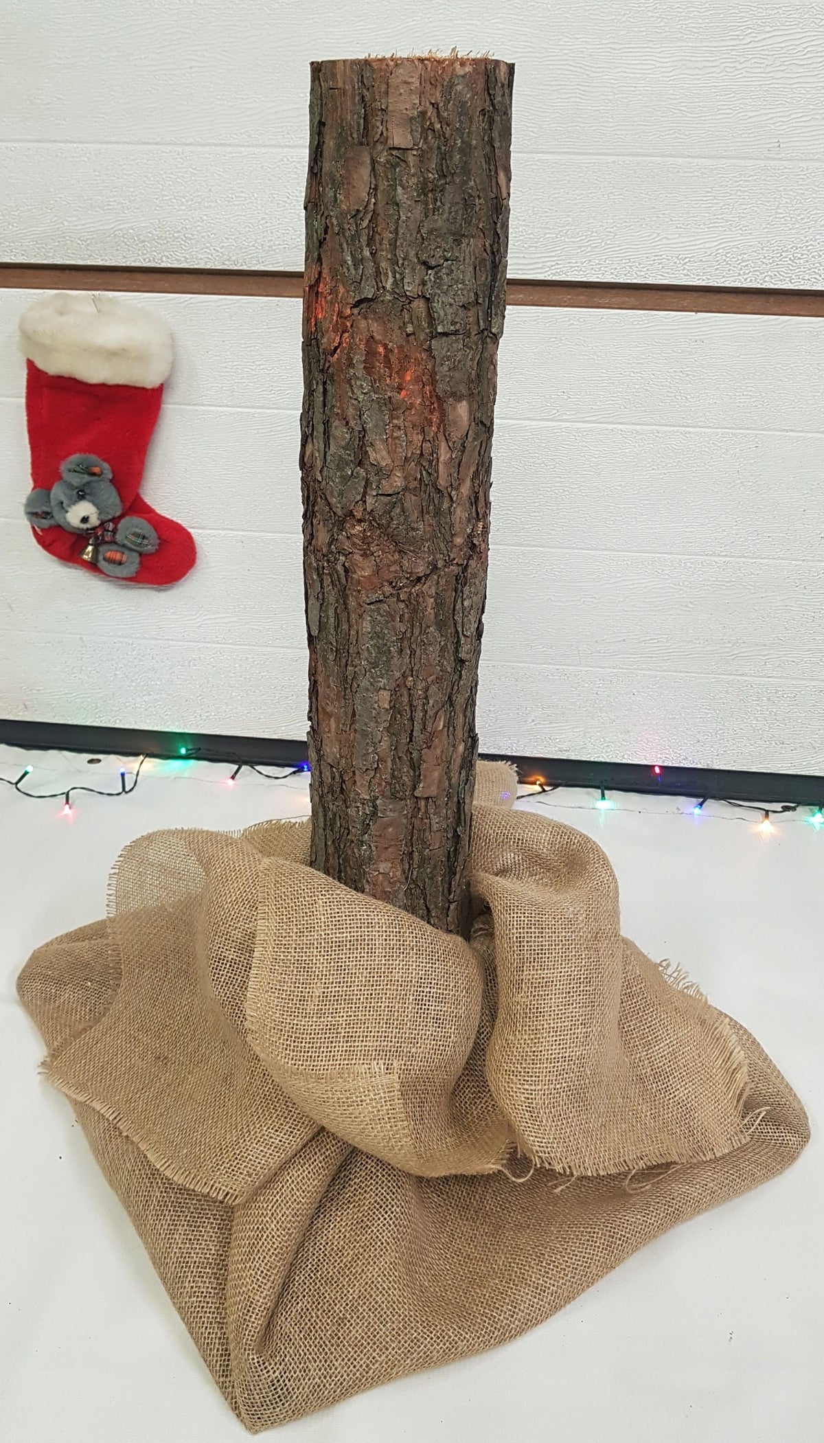 Pine trunk for artificial Christmas tree on trunk height 70 cm, diameter 11 cm