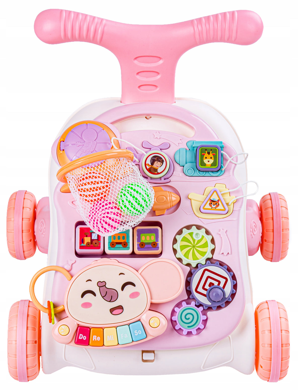 Pink PUSHER WALKER INTERACTIVE EDUCATIONAL TABLE 2IN1 Ride-On Piano Manufacturer code N6038-PINK