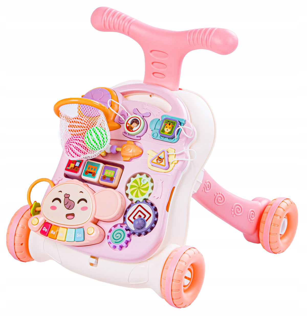 Pink PUSHER WALKER INTERACTIVE EDUCATIONAL TABLE 2IN1 Ride-On Piano Packaging status original