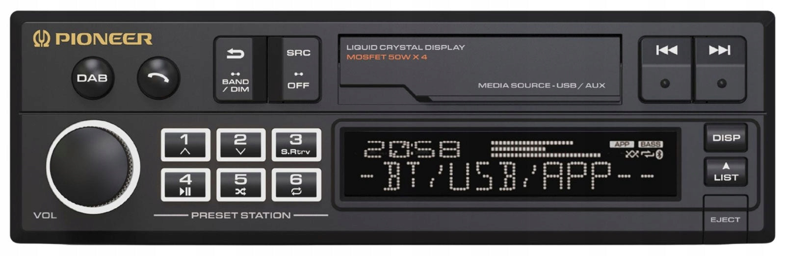 Pioneer SXT-C10PS car radio retro MP3 USB FLAC 4x50W DAB+ Bluetooth Packaging status original