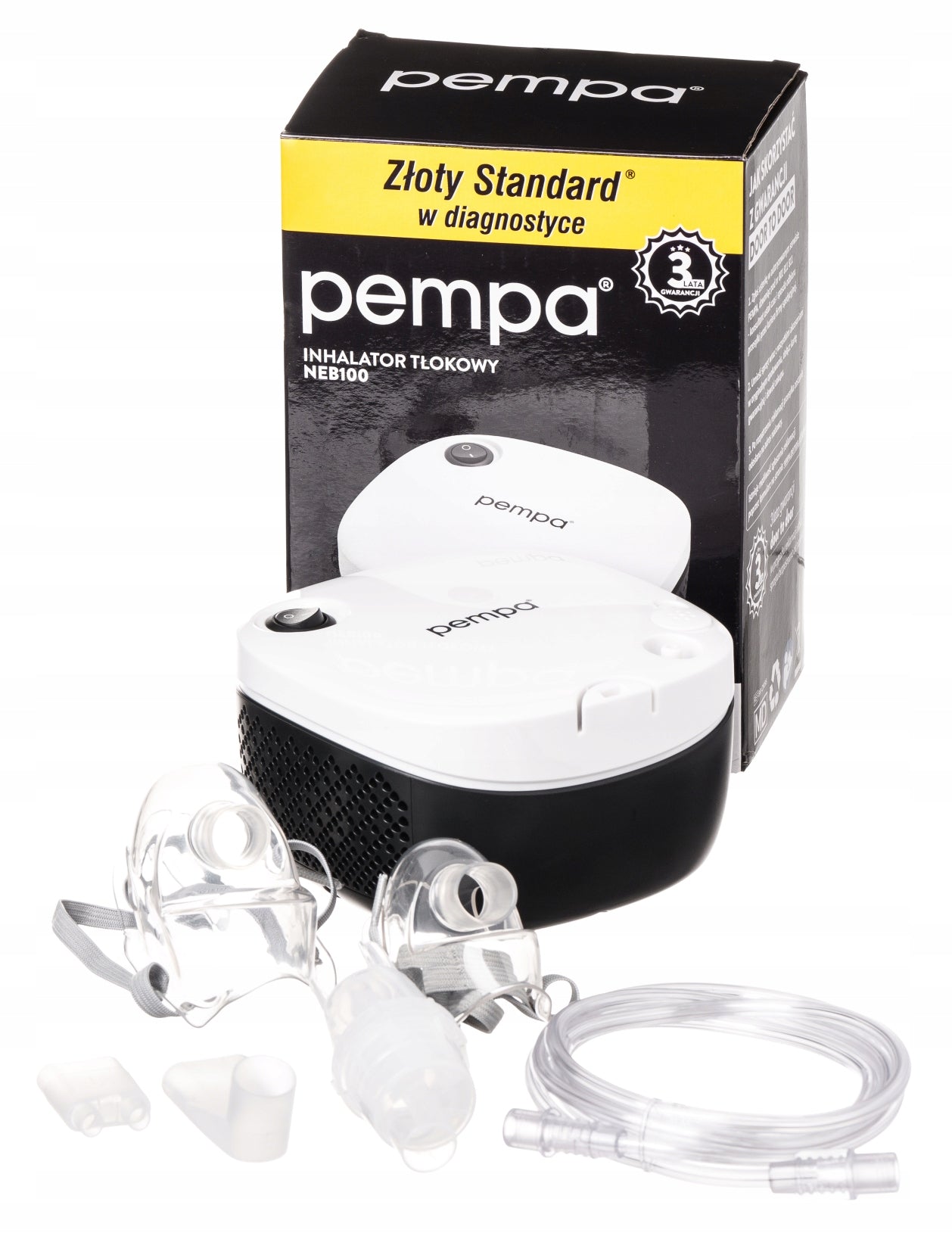 Piston inhaler PEMPA NEB100 Manufacturer code NEB PLUS BLACK & WHITE