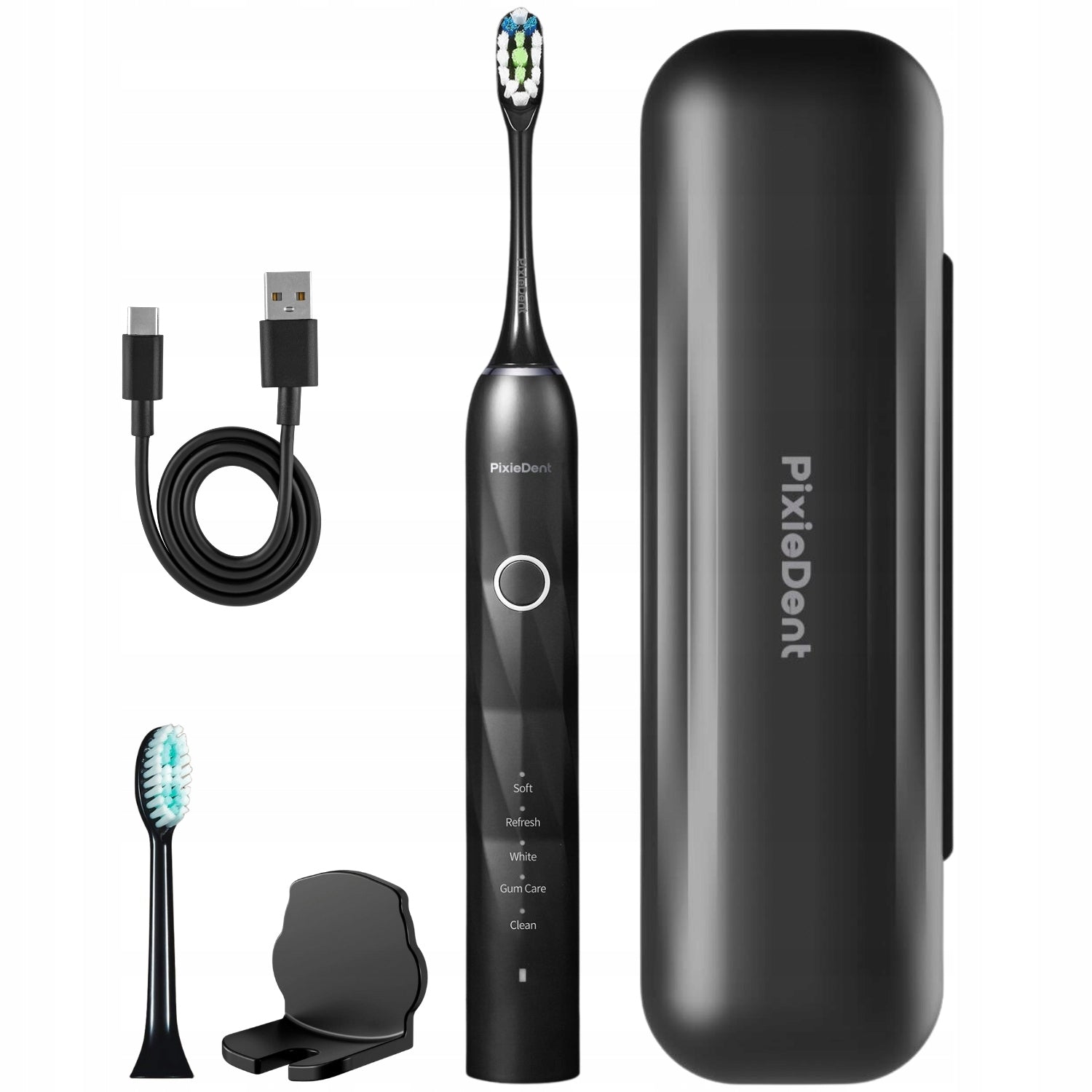 PixieDent Diamond Black Sonic Toothbrush Brand PixieDent