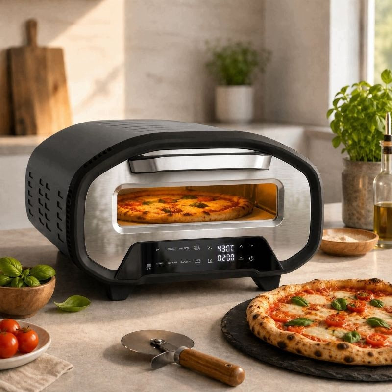 Pizza oven 12 inches electric 8 programs 430°C 2200W Dominant color black