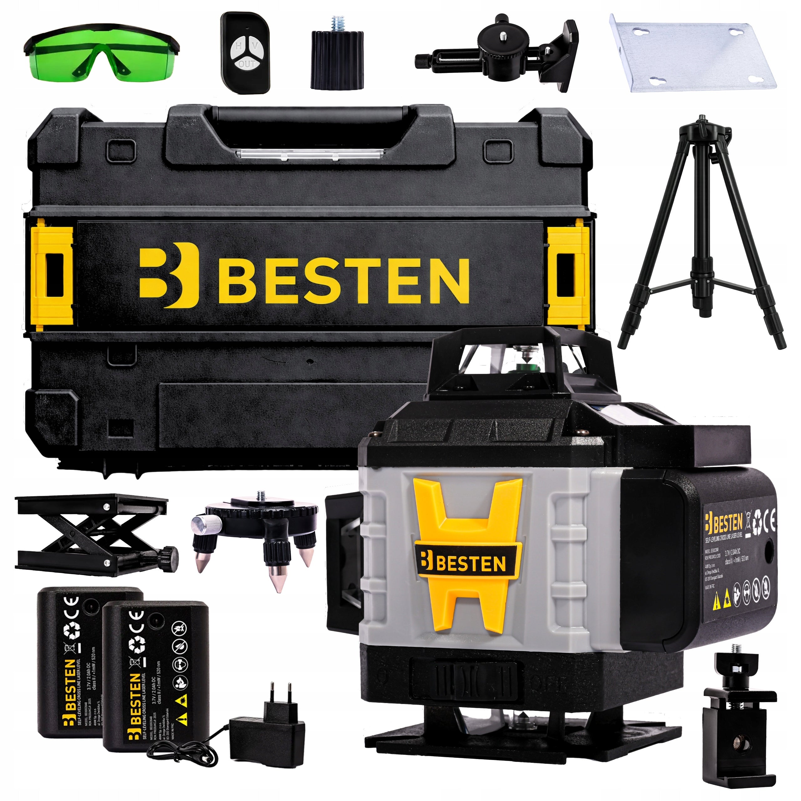 Plane Laser Level Cross Laser 16 Lines 360 Tripod 4D 2Xaku
