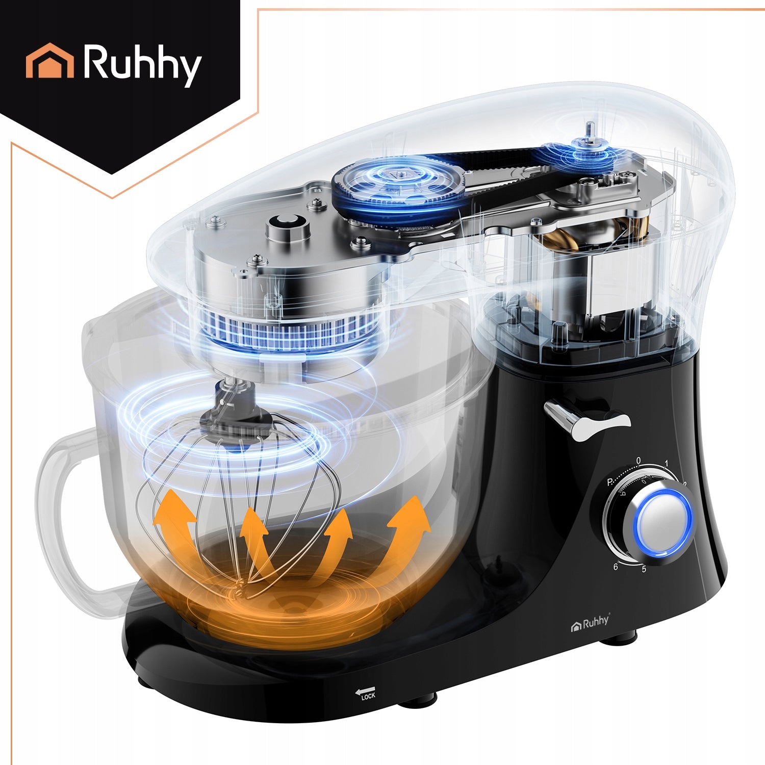 Planetary Food Processor Multifunctional Mixer with Large Bowl 6,2L 9in1 Powerful Packaging status original