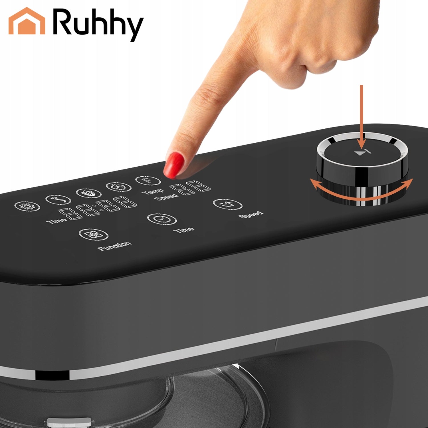 Planetary Food Processor with Heated Bowl 5,7L Ruhhy Mixer for Cake Operating modes pulsating