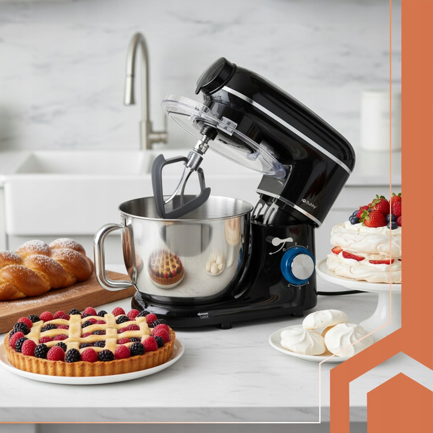 Planetary Robot Kitchen Blender Grinding Machine with Bowl 6,2 L up to 11in1 Operating modes pulsating