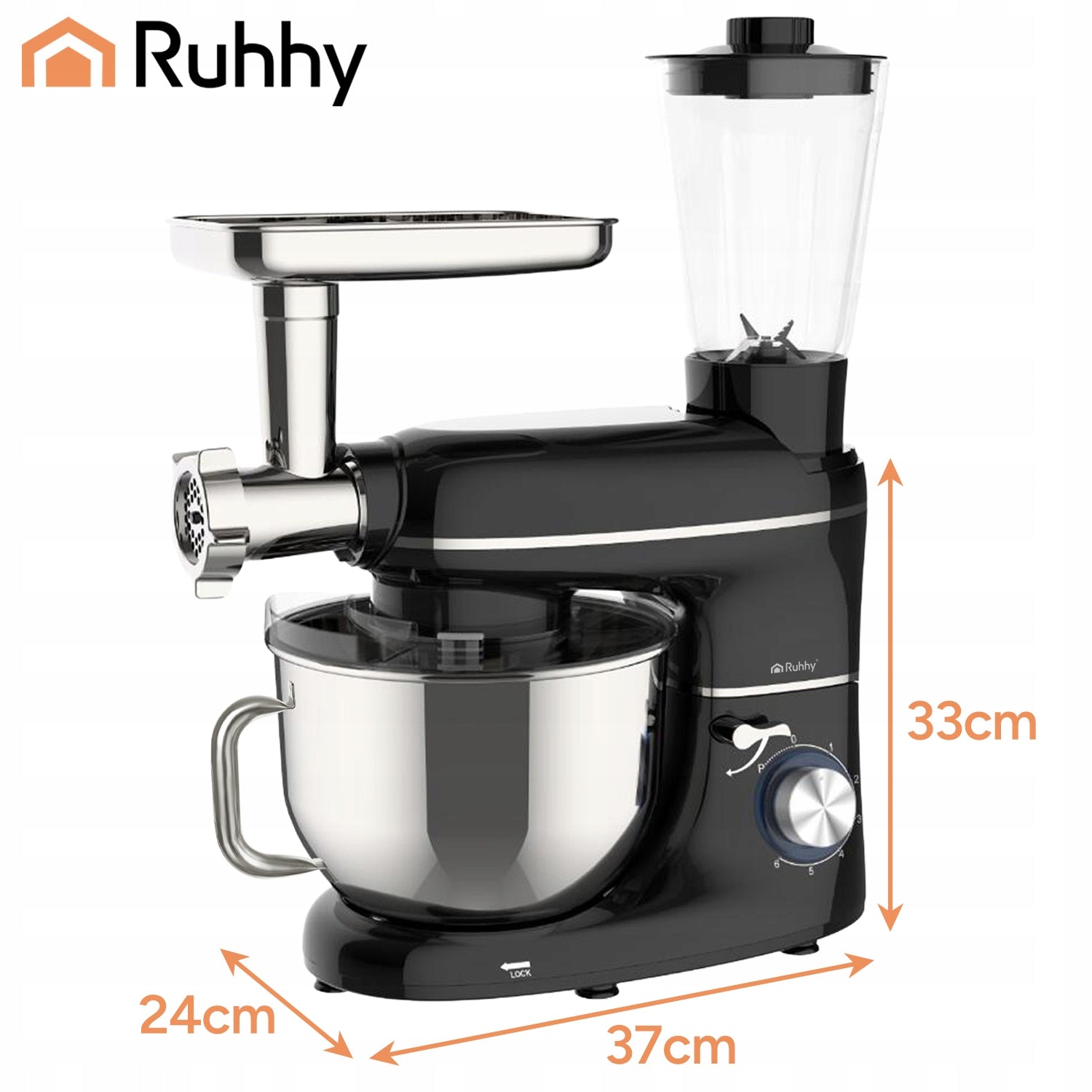 Planetary Robot Kitchen Blender Grinding Machine with Bowl 6,2 L up to 11in1 Power rating 1500 W