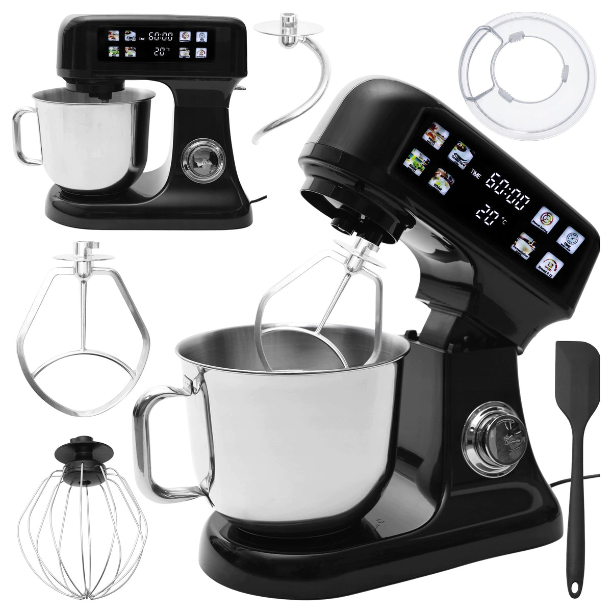 Planetary Robot Kitchen Mixer 6 L LED Panel Fermentation Weight 2000 W