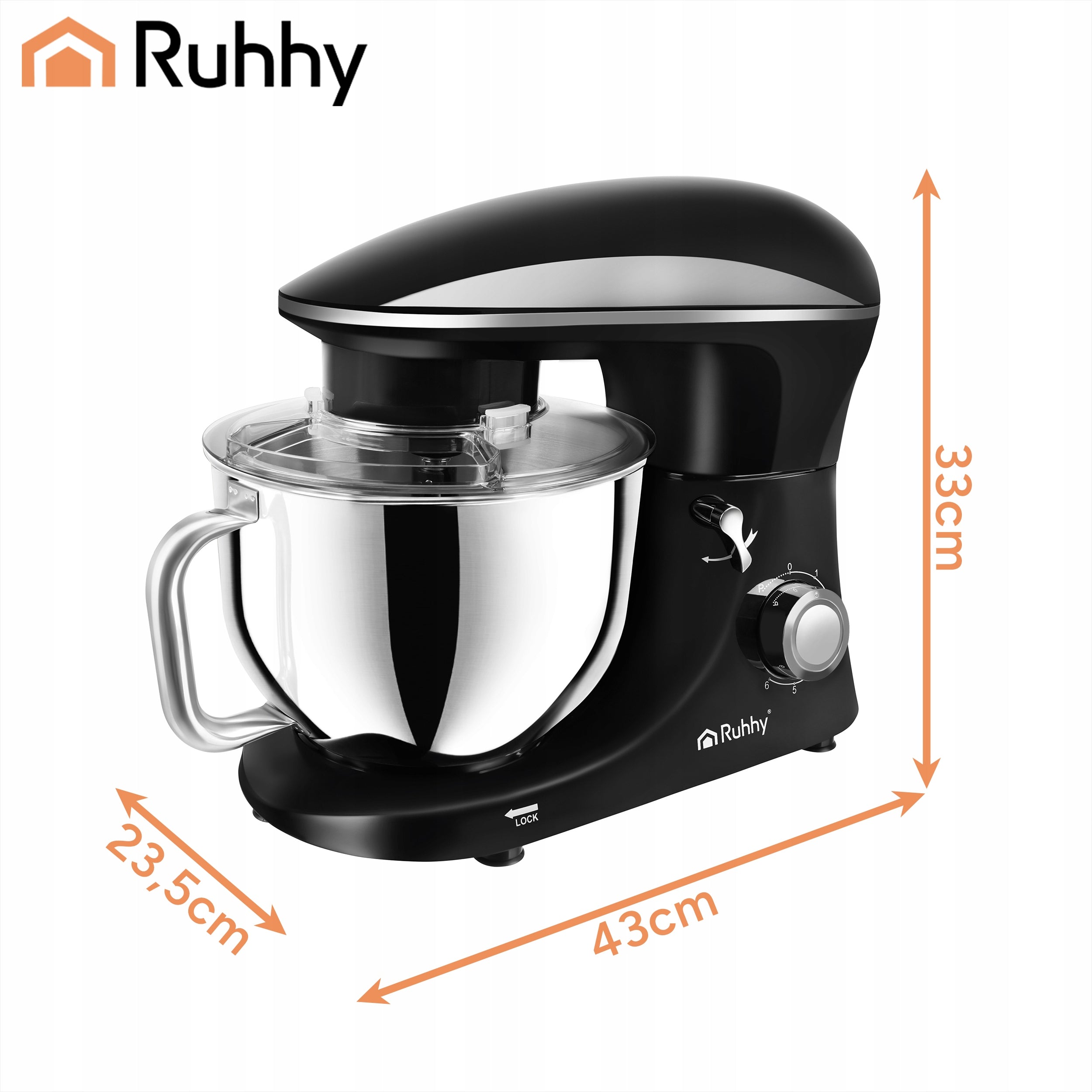 Planetary Robot Kitchen Mixer Multifunctional with Large Bowl 6,2L 9in1 Powerful Power rating 1500 W