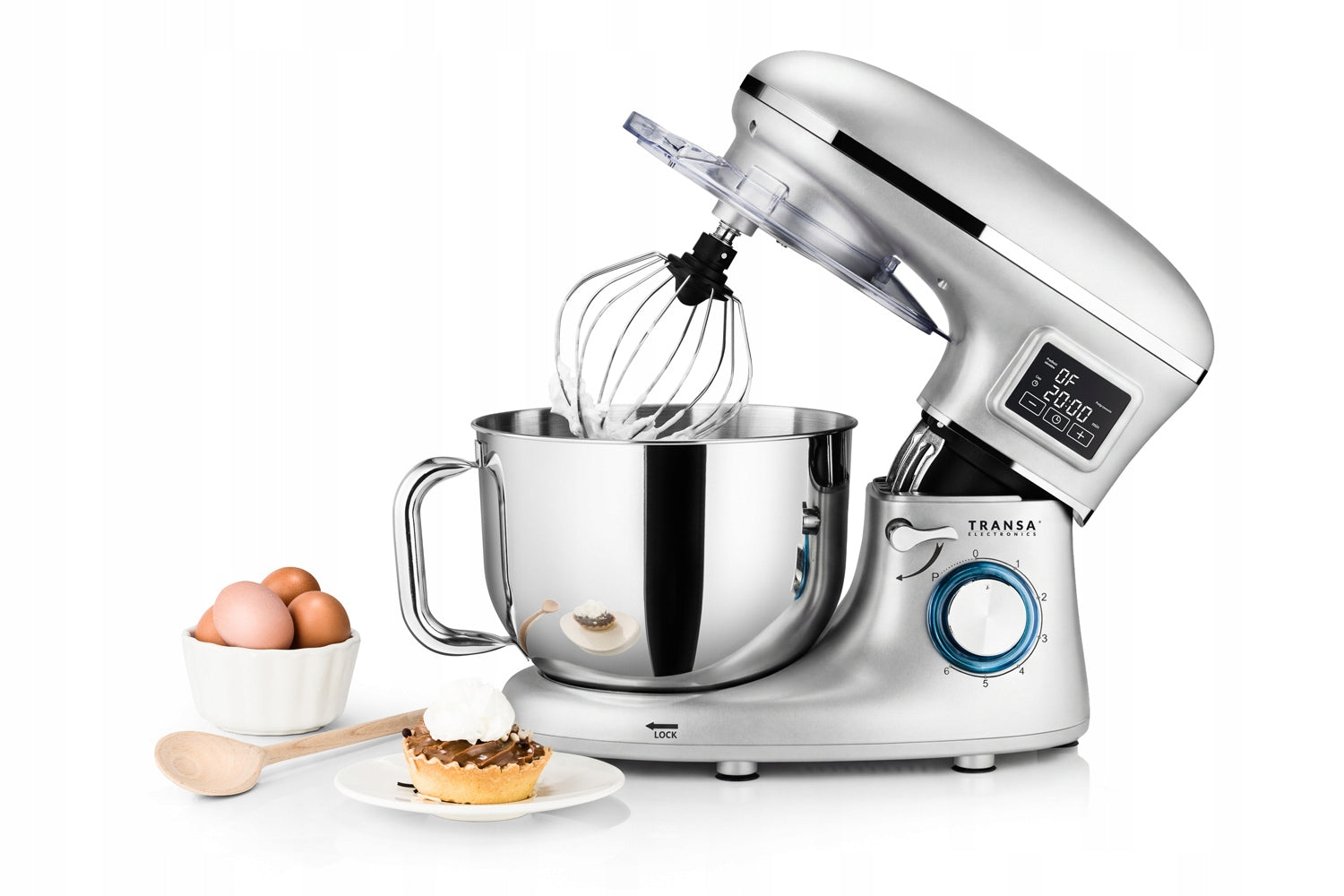 Planetary Robot with Heated Kitchen Bowl Silver BOWL 6L LARGE POWER 3000W Operating modes pulsating