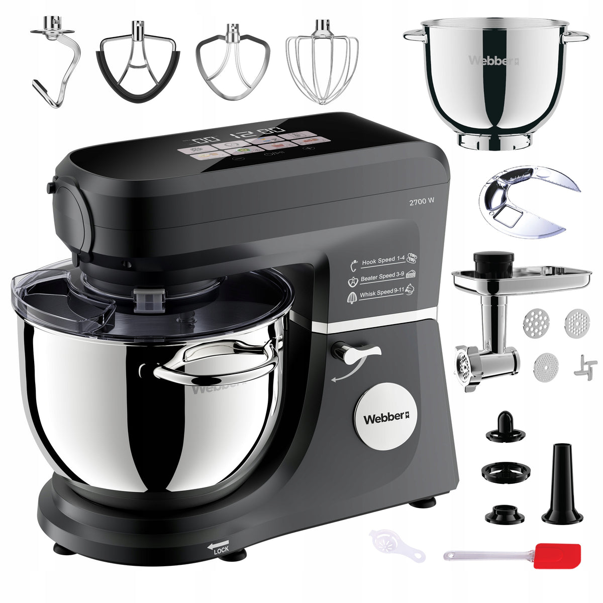 Planetary food processor Webber SM17 2700W bowl 7L