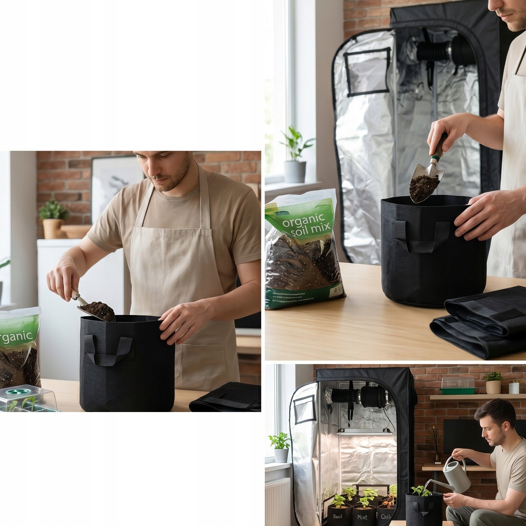 Plant growing tent 60x60x180 cm GrowBox growing Filter Accessories 1680D Packaging status original