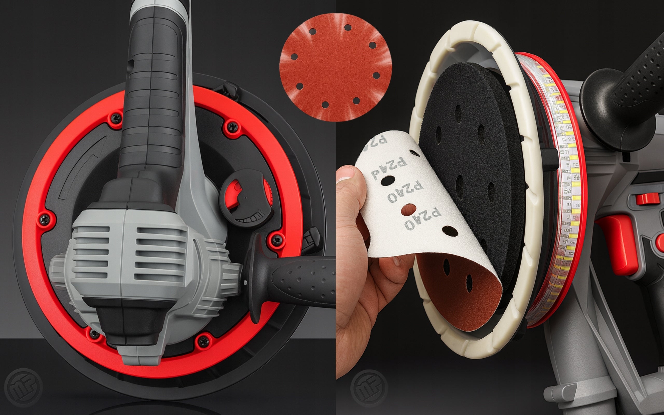 Plaster GYPSUM SANDER 190MM 15x PAPER DUST EXTRACTION 1450w LED Packaging status original