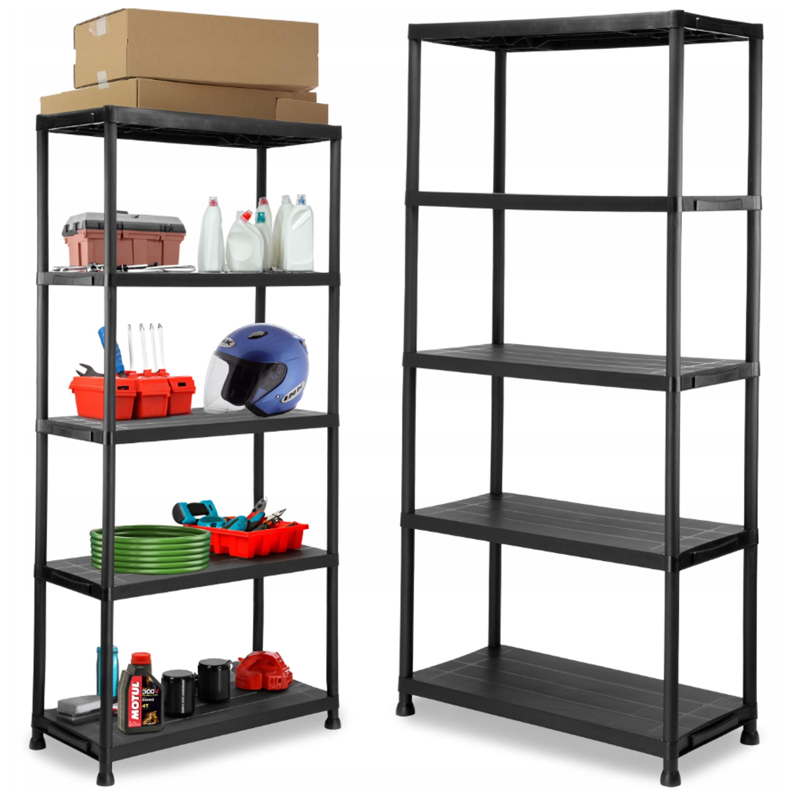 Plastic Garage Shelving Workshop for Pantry Office Basement 180x90x40cm