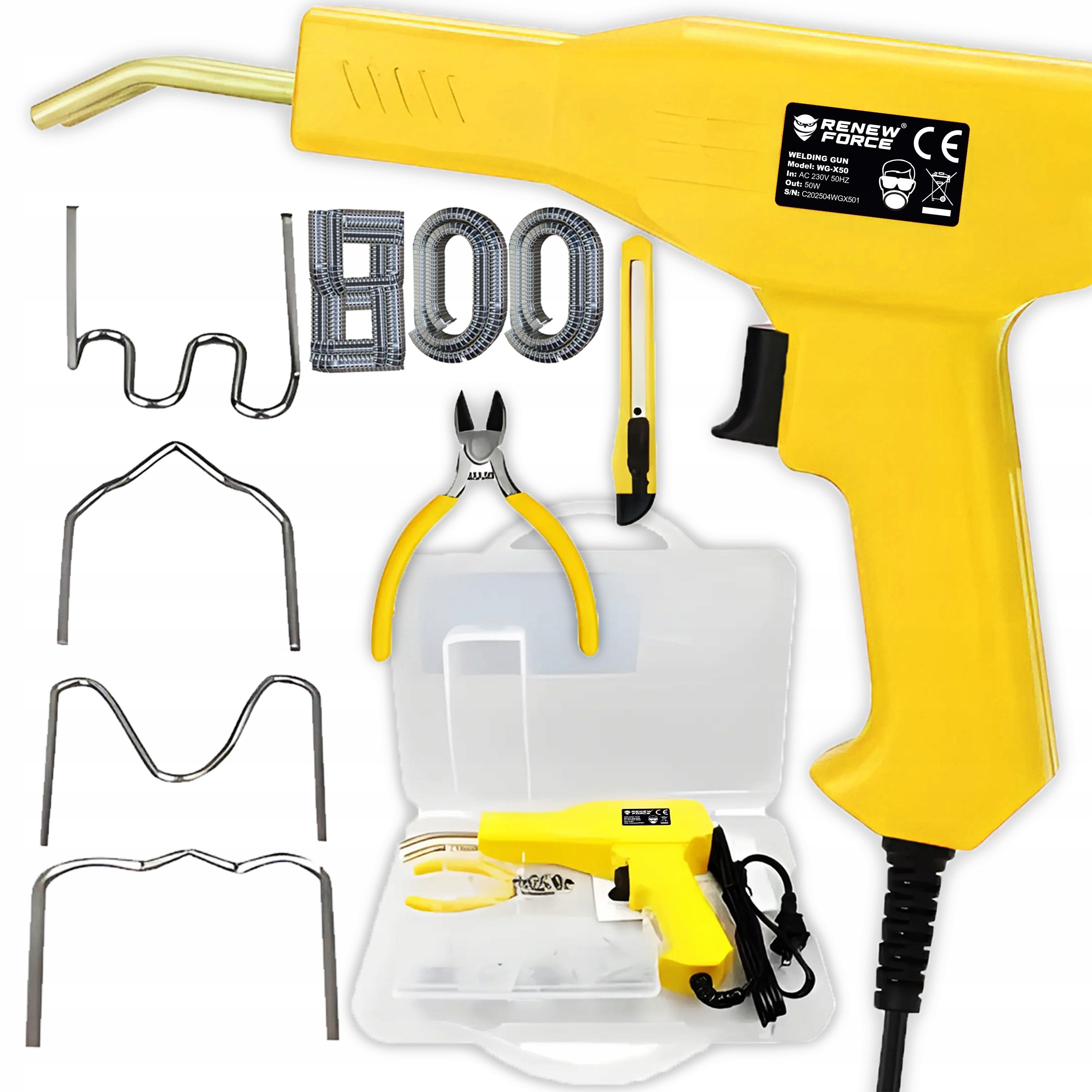 Plastic Welding Machine Soldering Iron Stapler Plastic 800pcs Staples