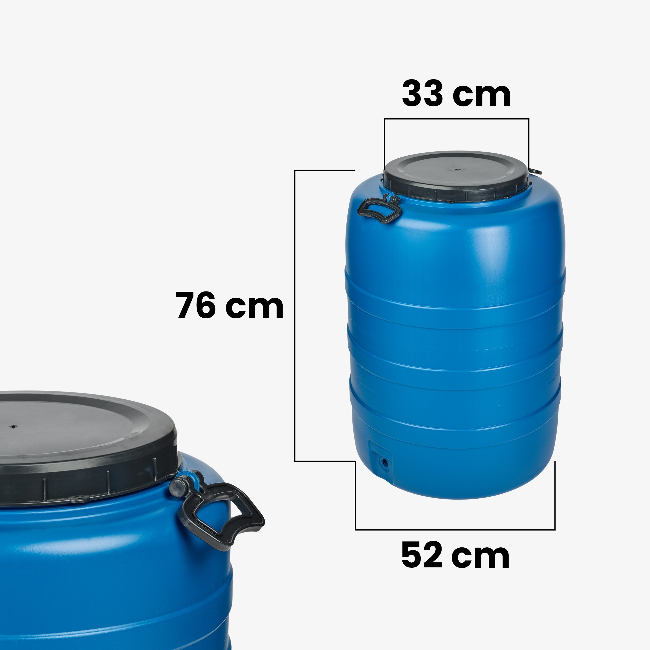 Plastic barrel 120L for pickling cabbage cucumbers screwed HDPE Garronda Manufacturer code GD-CRI-Barrel-AGR120L-Blue-120