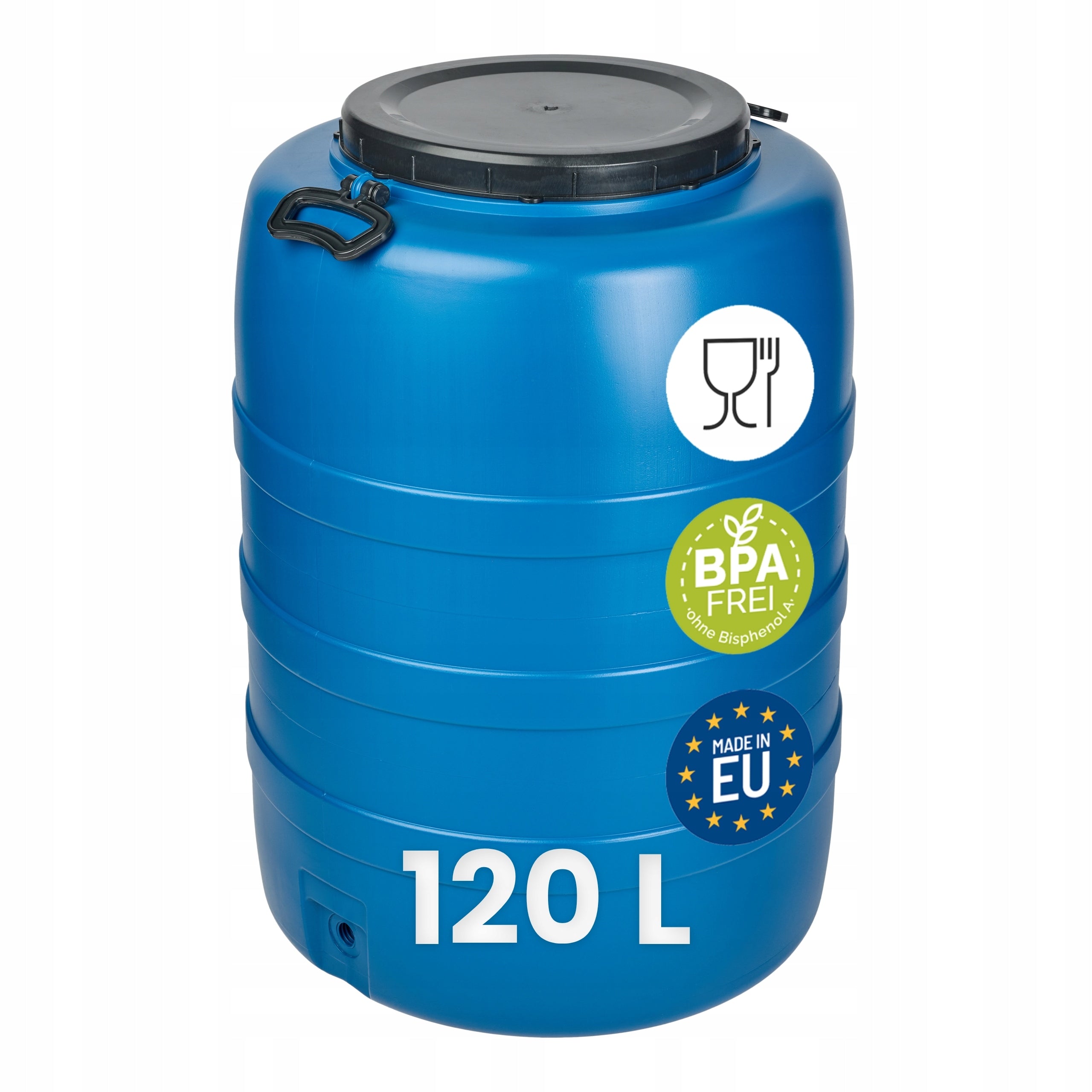 Plastic barrel 120L for pickling cabbage cucumbers screwed HDPE Garronda
