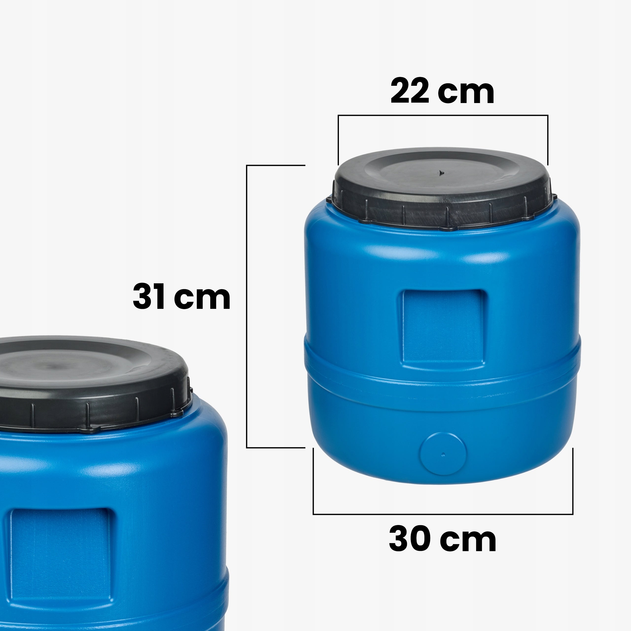 Plastic barrel 15L for pickling cabbage cucumbers screwed HDPE Garronda Brand Garronda