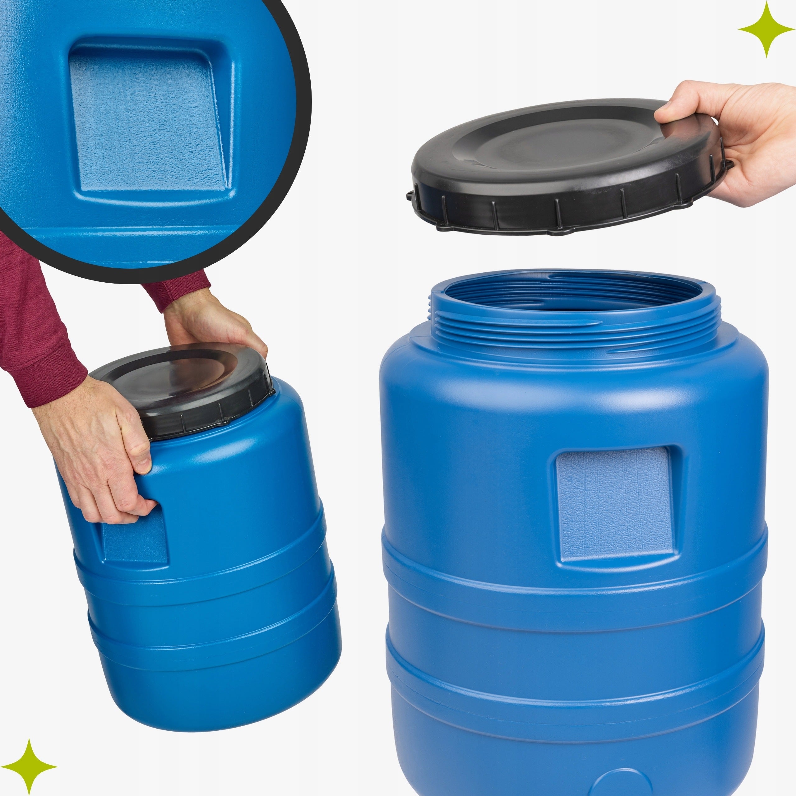 Plastic barrel 20L for pickling cabbage cucumbers screwed HDPE Garronda Capacity 20 l