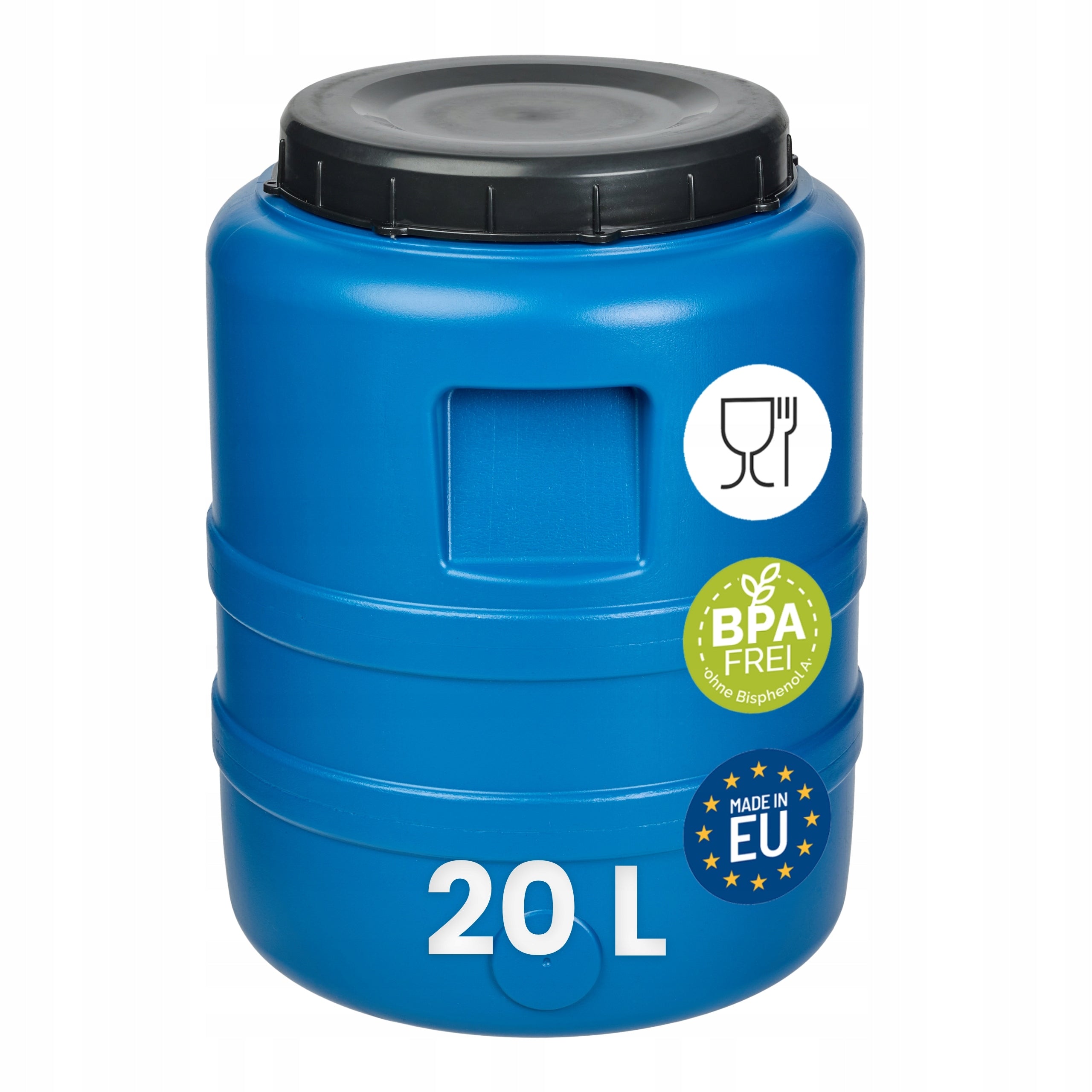 Plastic barrel 20L for pickling cabbage cucumbers screwed HDPE Garronda
