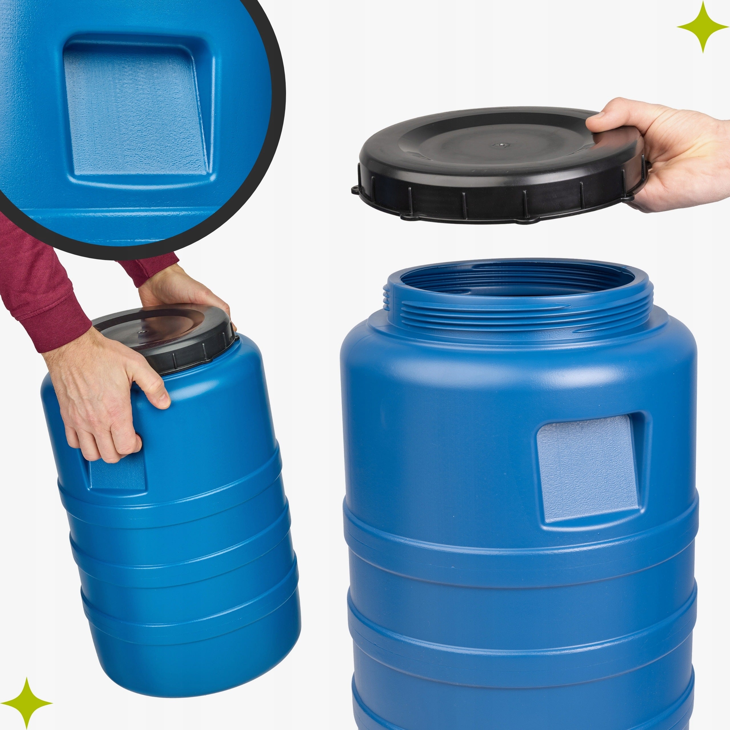 Plastic barrel 25L for pickling cabbage cucumbers screwed HDPE Garronda Capacity 25 l
