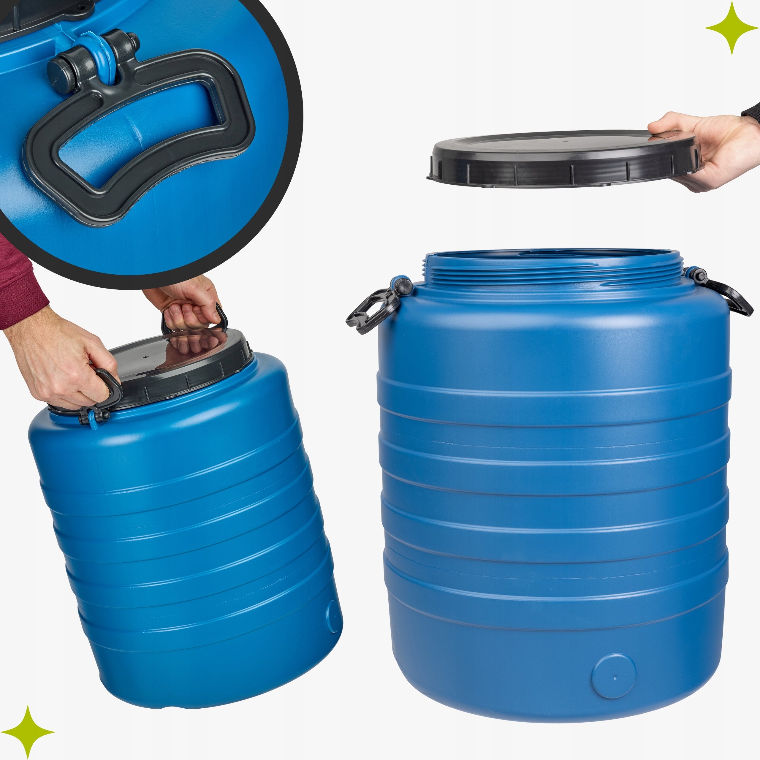 Plastic barrel 45L for pickling cabbage cucumbers screwed HDPE Garronda Capacity 45 l