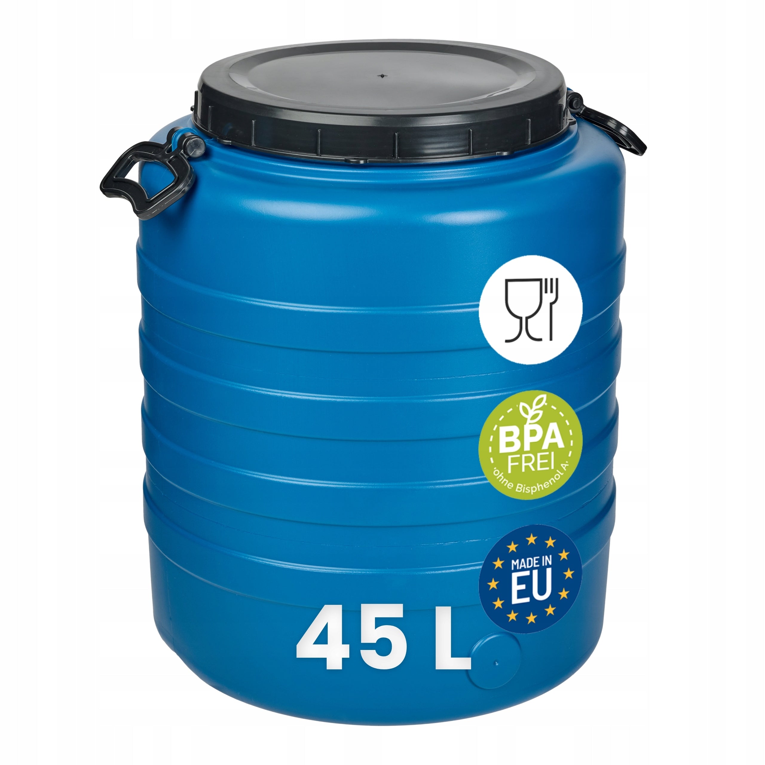 Plastic barrel 45L for pickling cabbage cucumbers screwed HDPE Garronda
