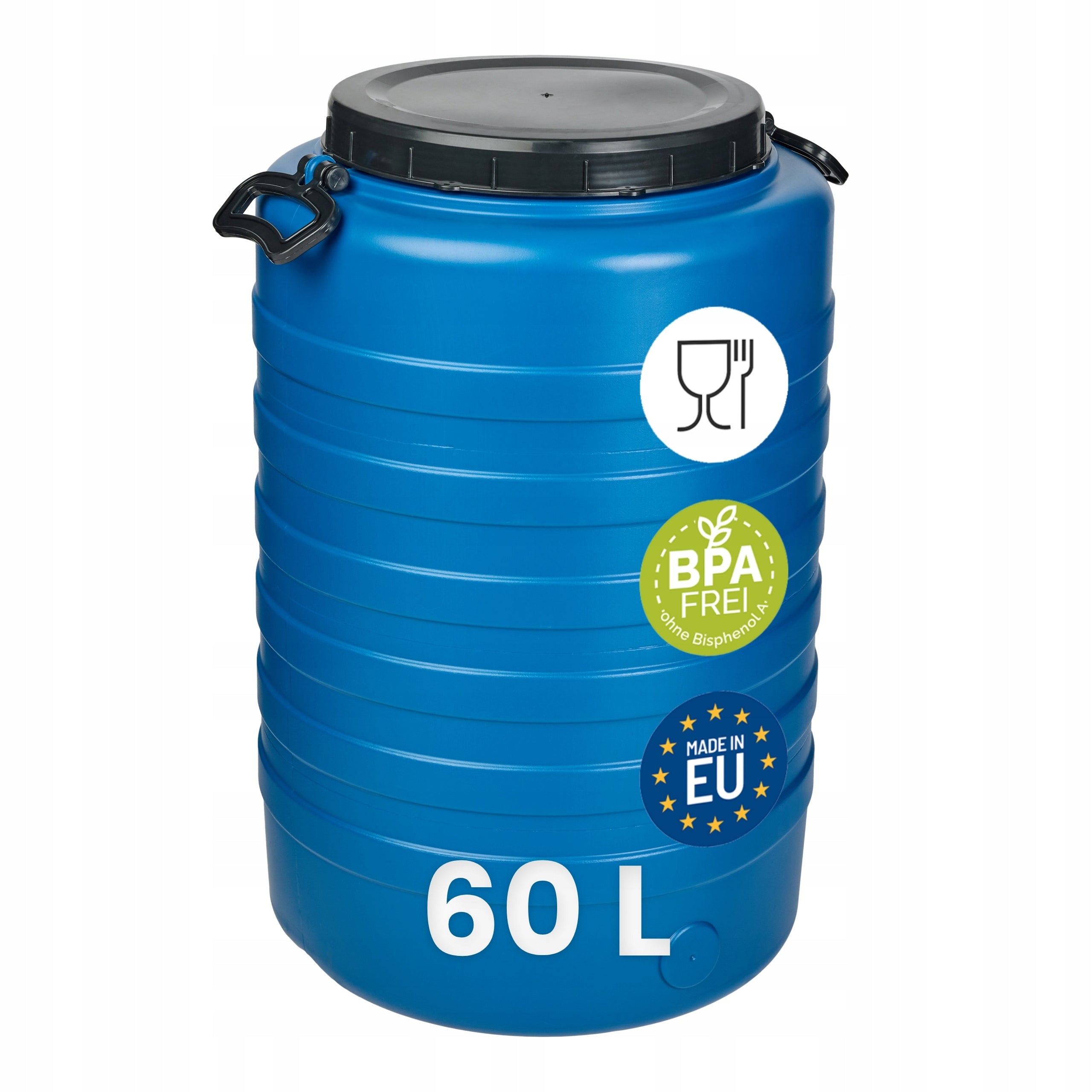 Plastic barrel 60L for pickling cabbage cucumbers screwed HDPE Garronda